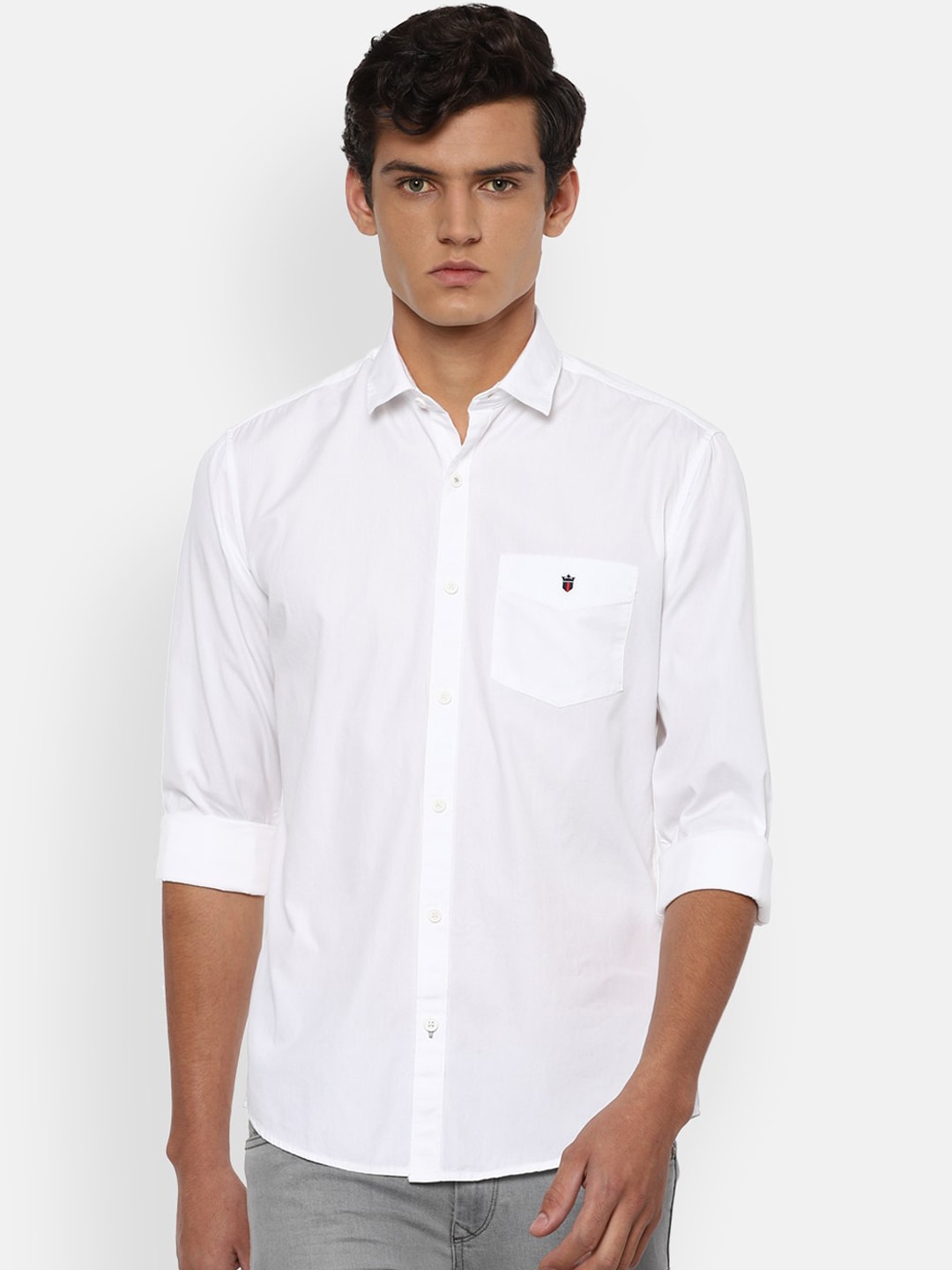 

Louis Philippe Sport Men White Slim Fit Opaque Pure Cotton Casual Shirt