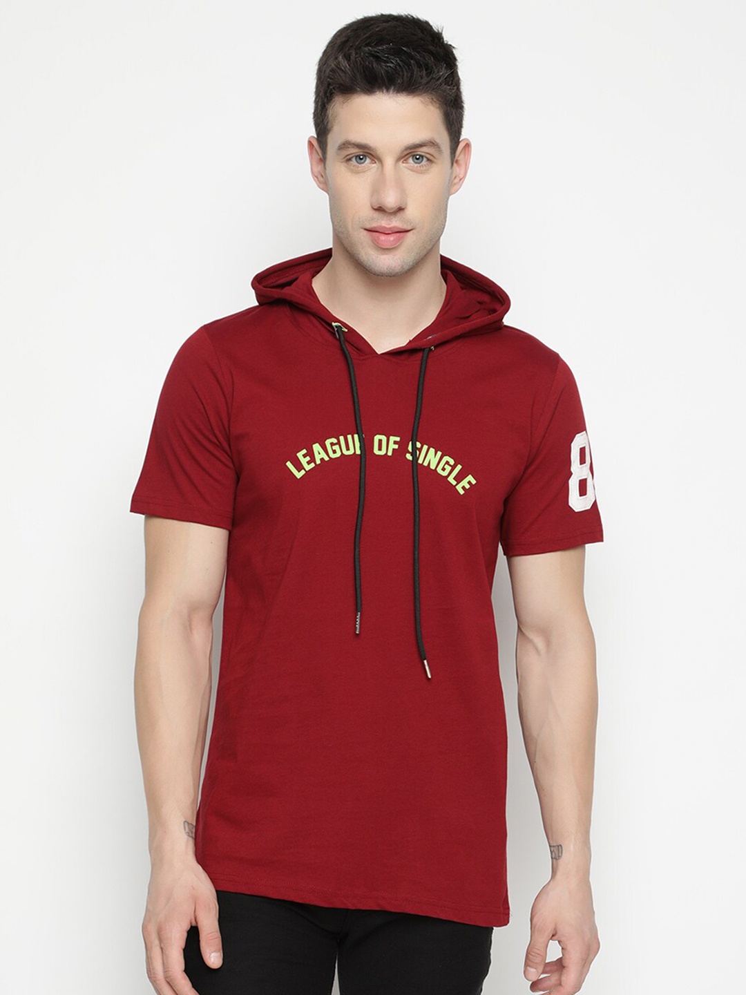 

V2 Value & Variety Men Maroon Typography T-shirt