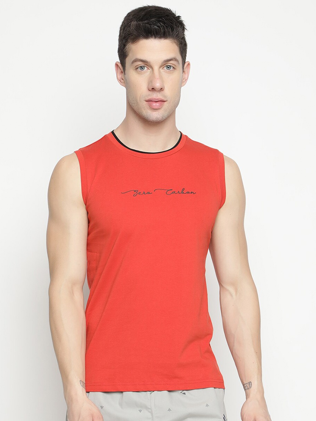 

V2 Value & Variety Men Rust Typography Printed T-shirt
