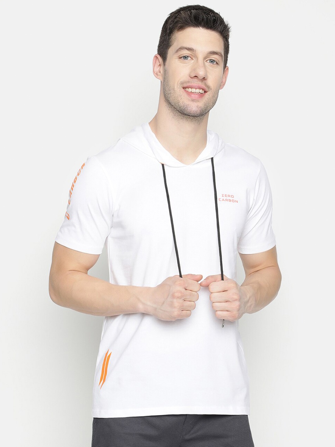 

V2 Value & Variety Men White Cotton V-Neck Applique T-shirt