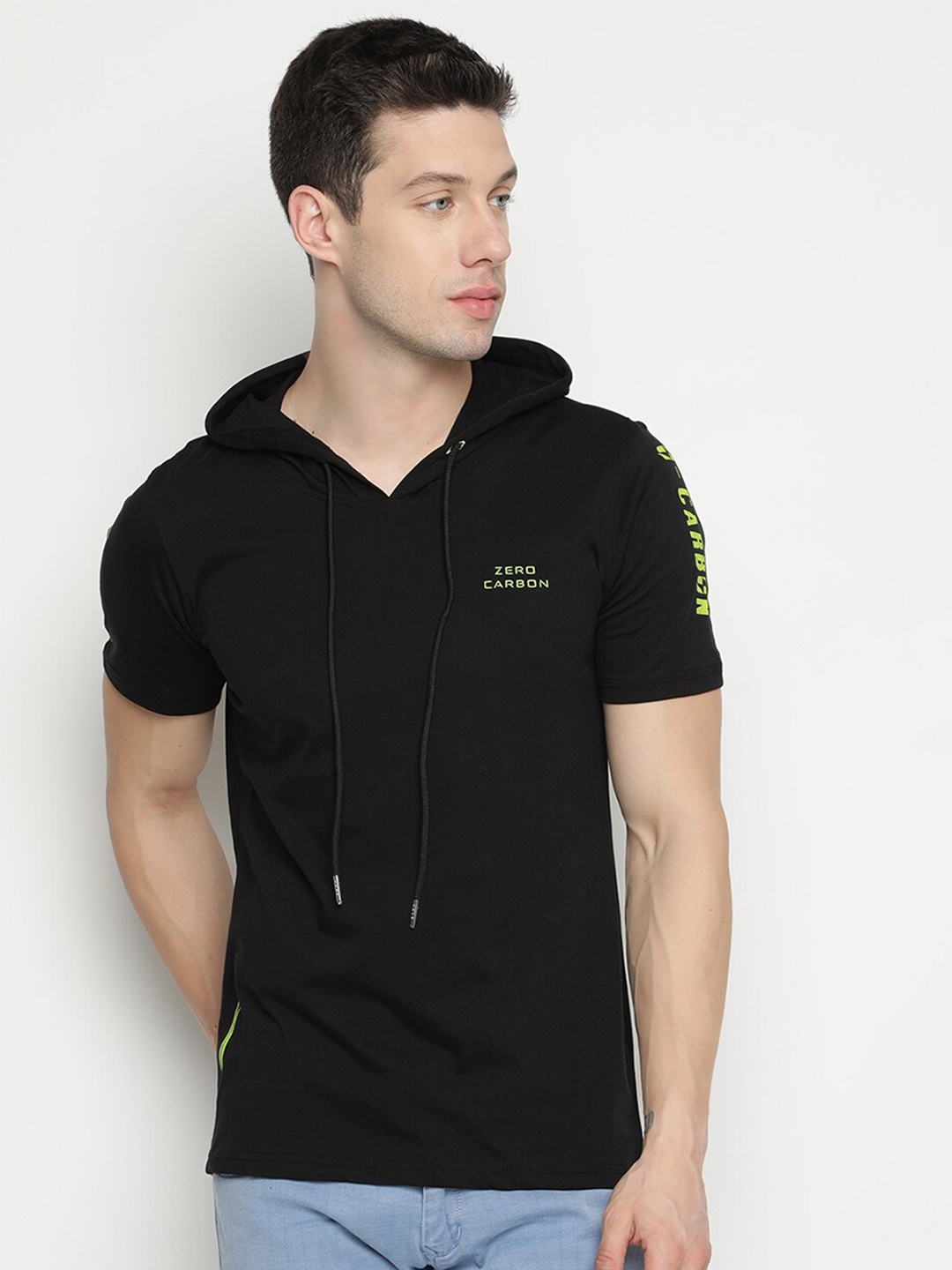 

V2 Value & Variety Men Black V-Neck Pockets T-shirt