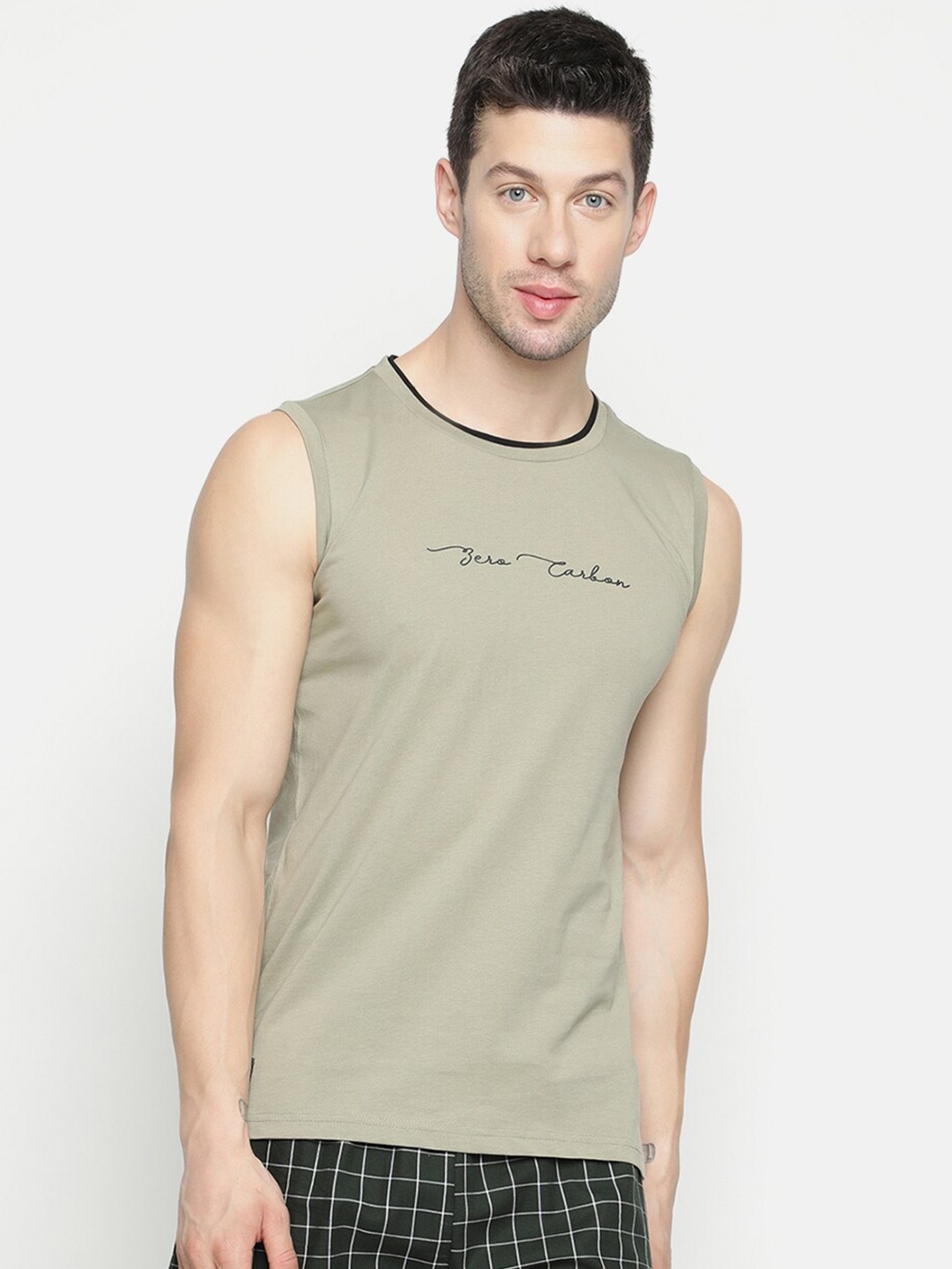 

V2 Value & Variety Men Olive Green Typography Printed T-shirt