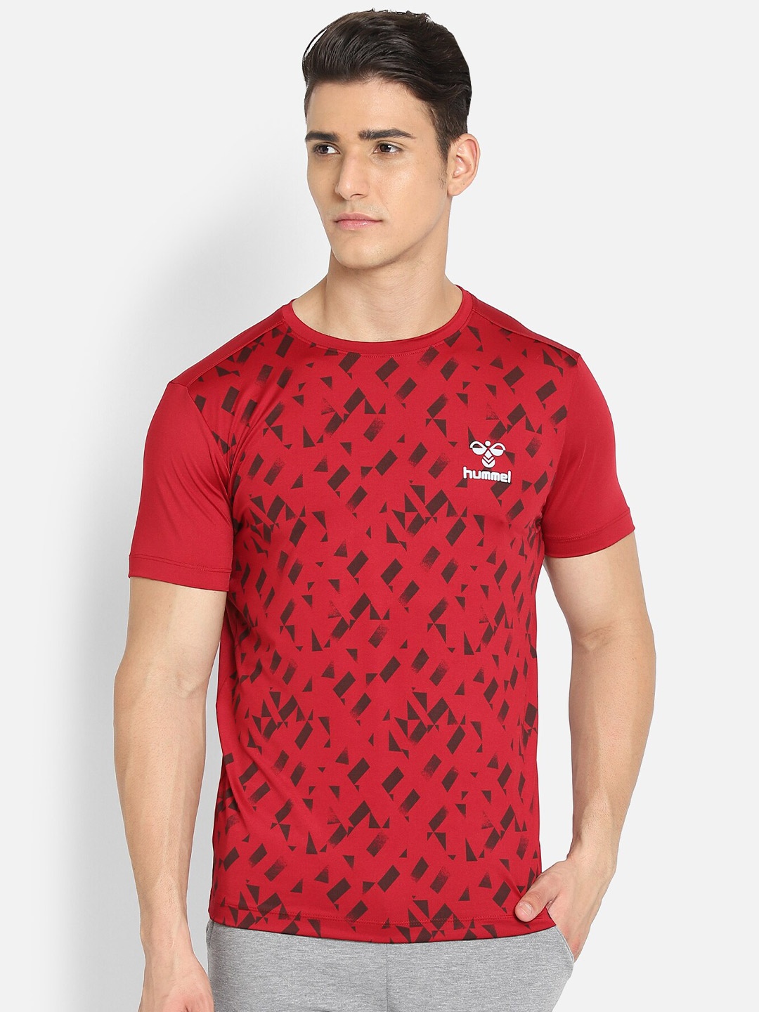 

hummel Men Red Erin Printed T-shirt