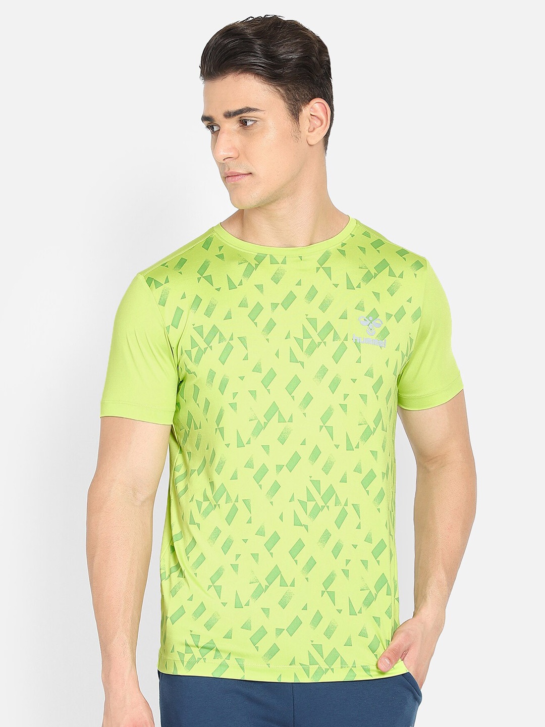 

hummel Men Green Erin Printed T-shirt