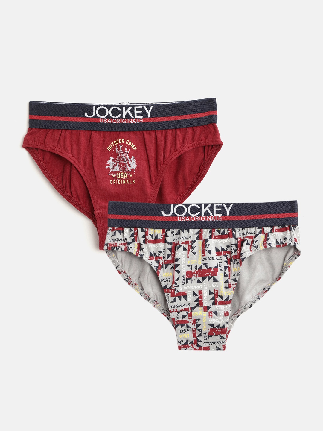 

Jockey Boys Pack of 2 Assorted Basic Briefs UB01-0205-ASSTD