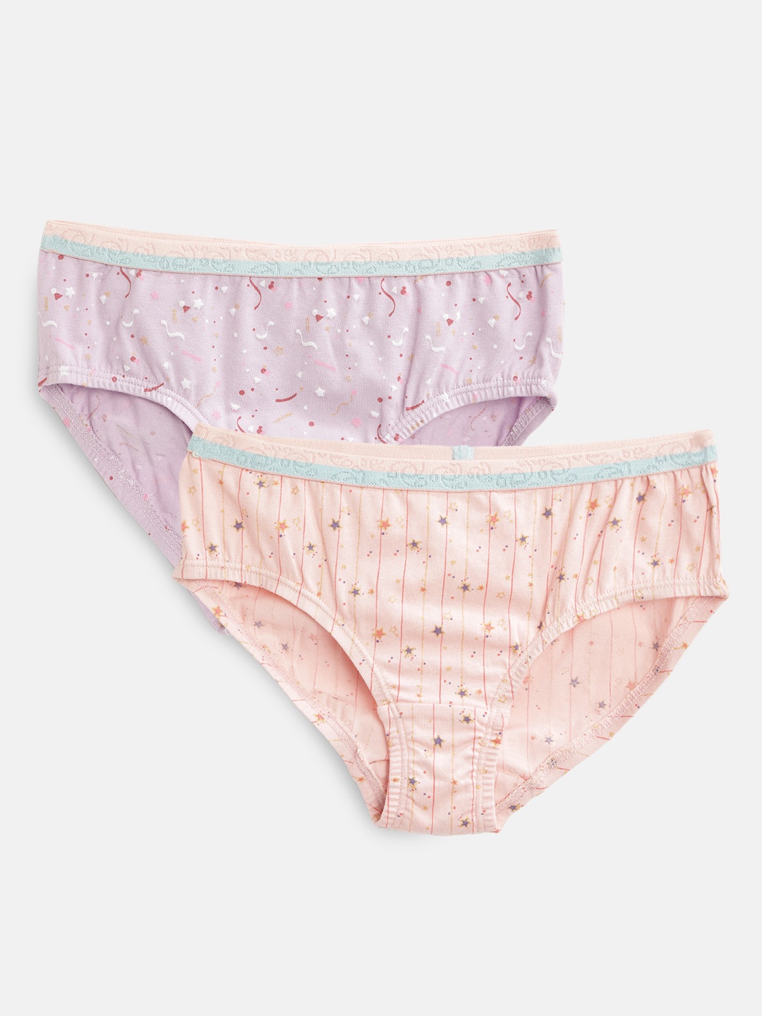 

Jockey Girls Pack of 2 Combed Cotton Assorted Basic Briefs
