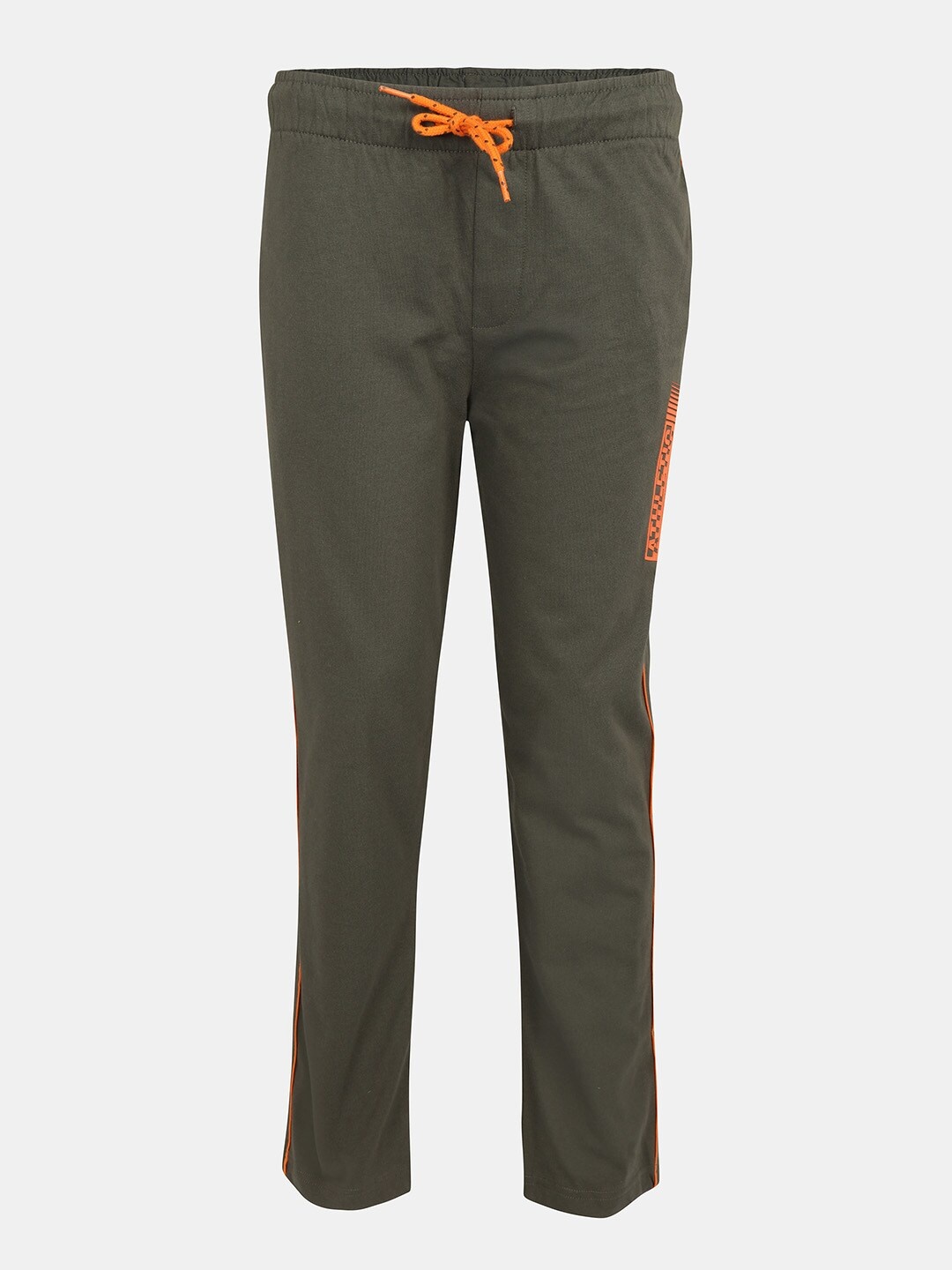 

Jockey Boys Olive Green Solid Cotton Track Pants