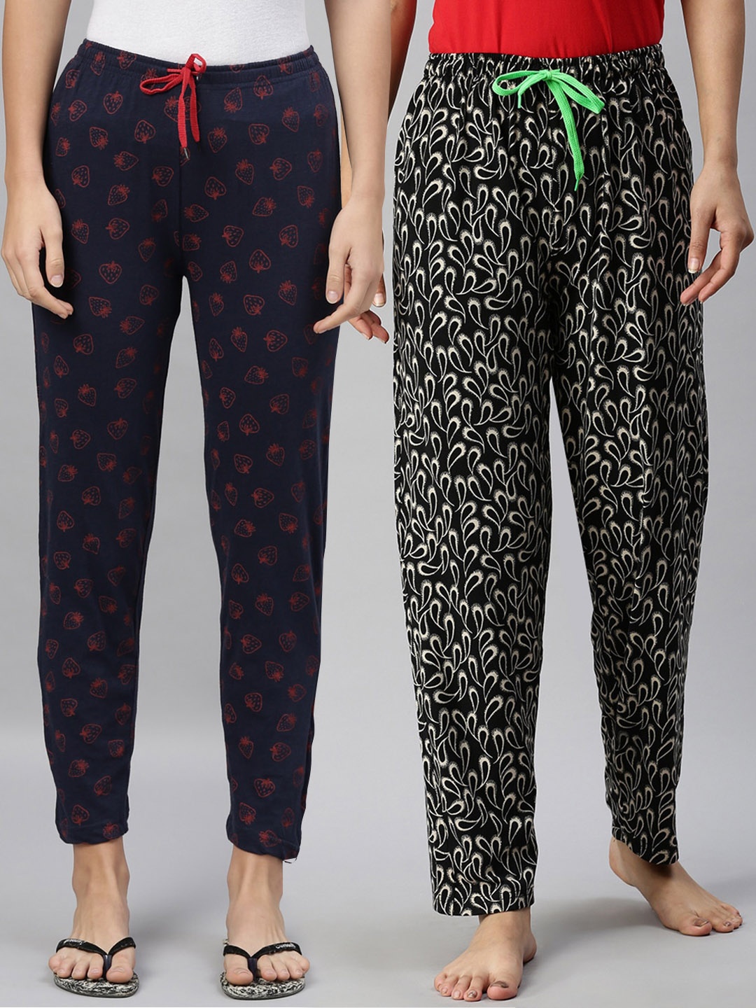 

Kryptic Woman Pack of 2 Navy & Black Lounge Pants, Navy blue