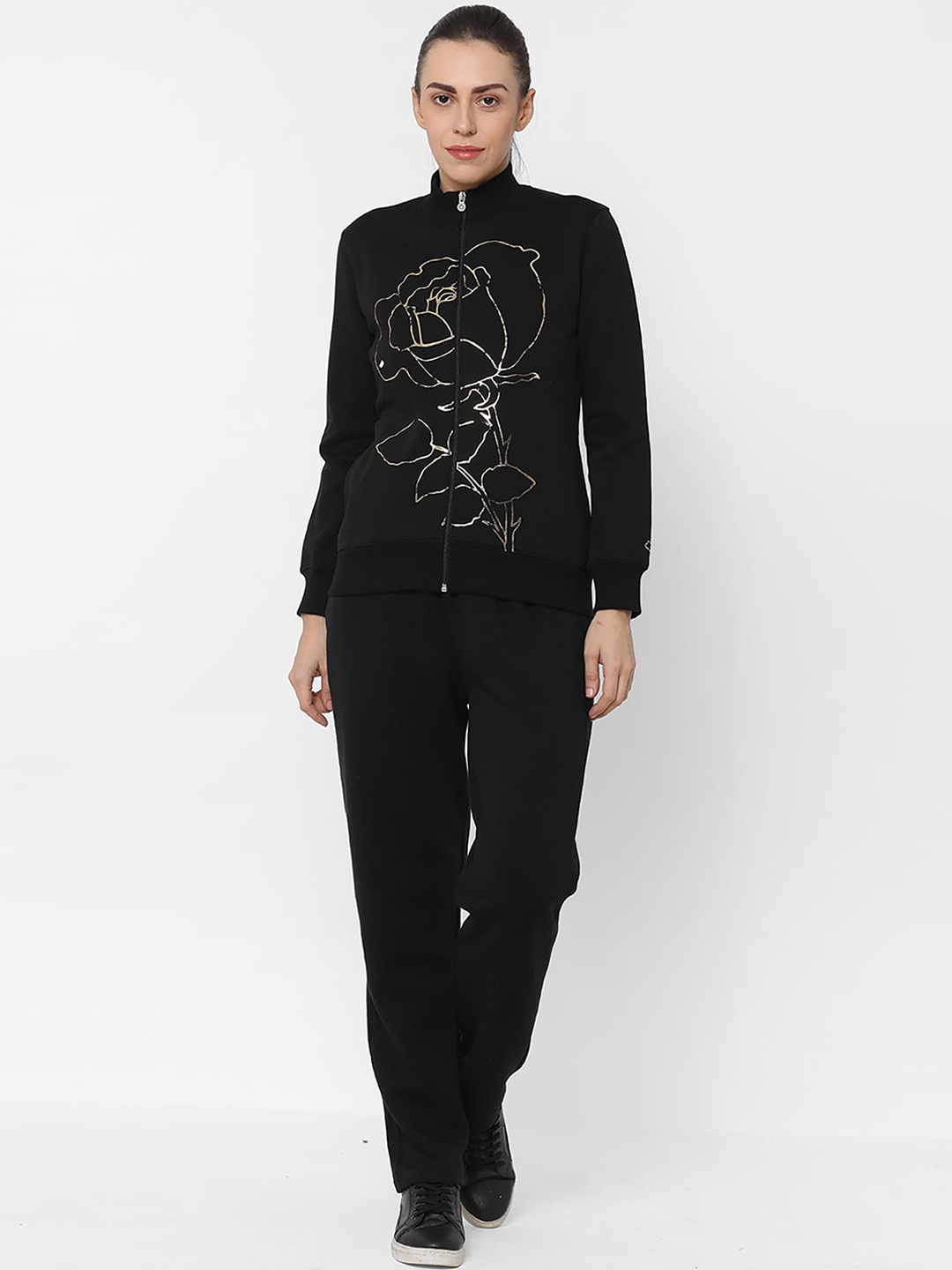 

Sweet Dreams Women Black Printed Tracksuit