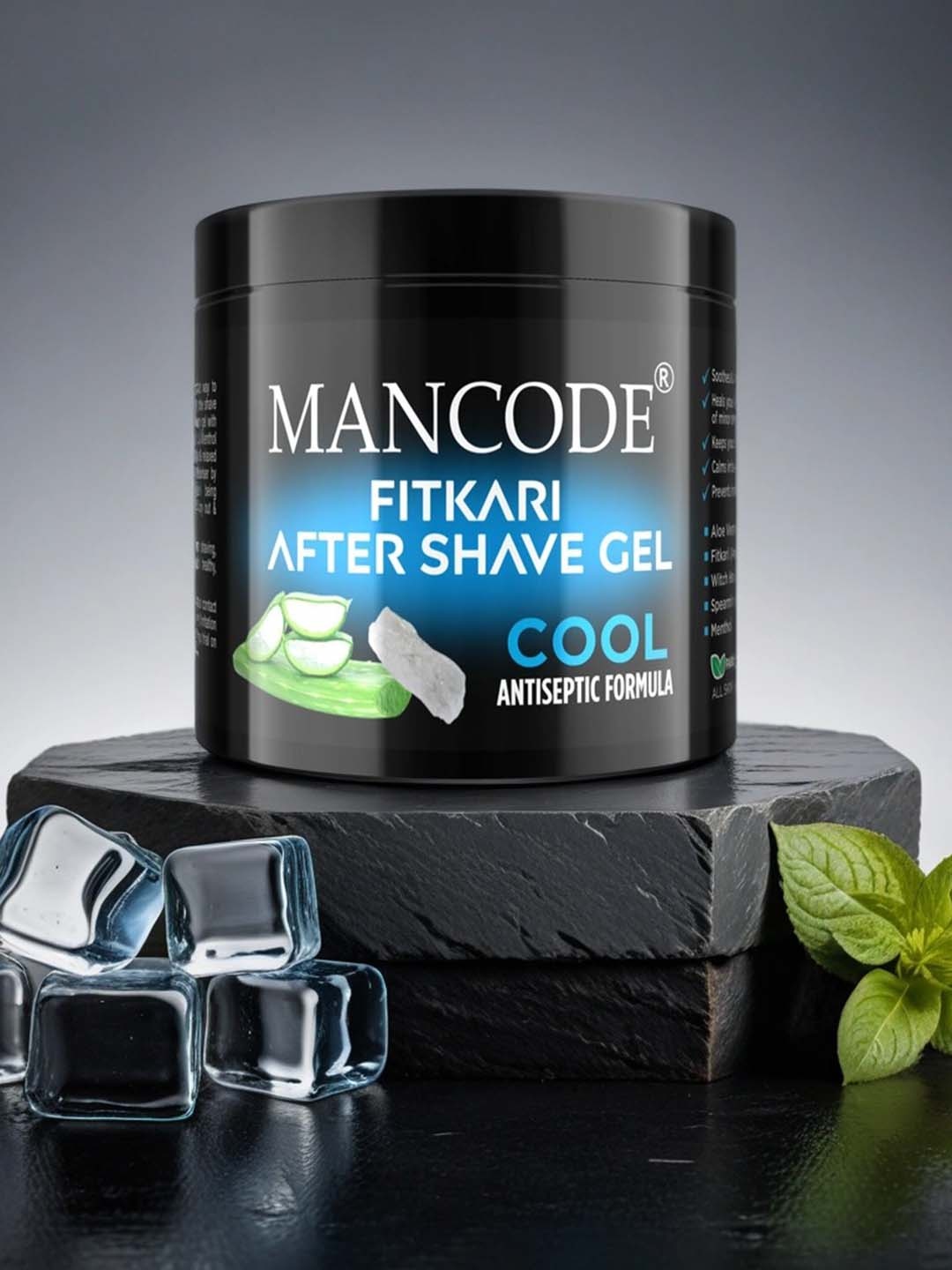 

MANCODE Men Antiseptic Formula Fitkari After Shave Gel Cool - 100 g, Black