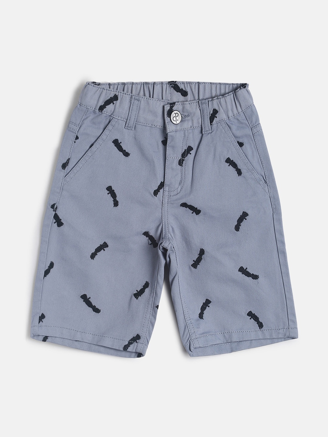 

TALES & STORIES Boys Grey Printed Regular Shorts