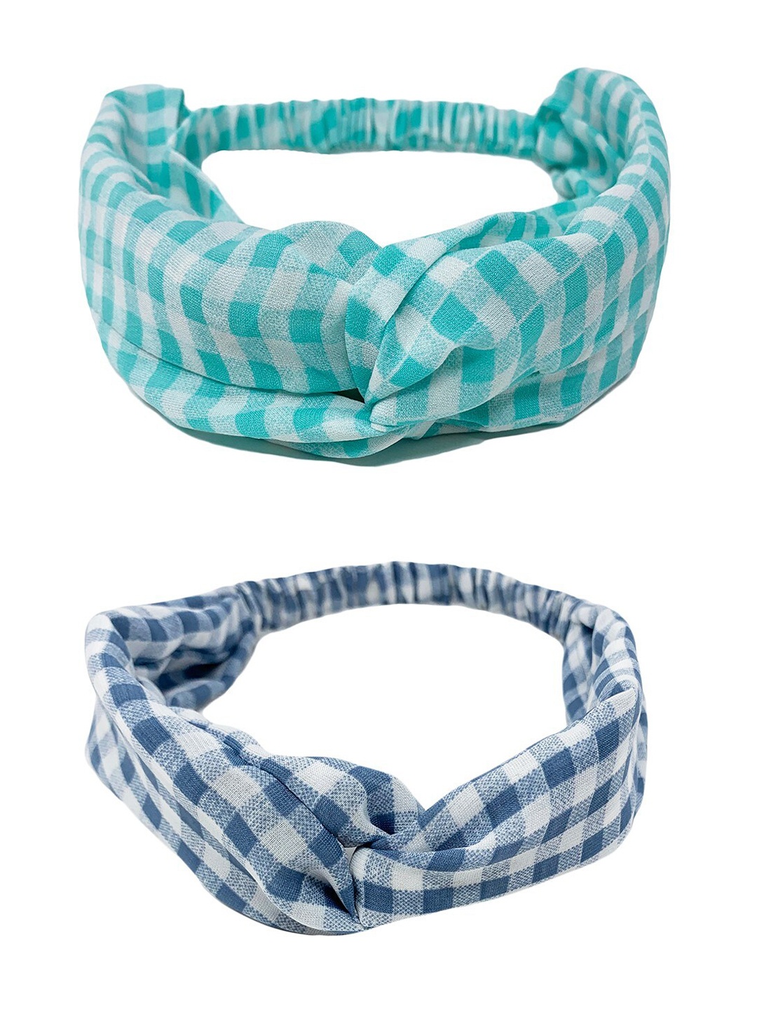 

Mint & Oak Women Set Of 2 Blue & Green Hairband