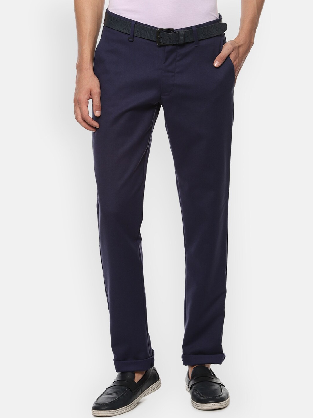 

Louis Philippe Sport Men Navy Blue Slim Fit Trousers