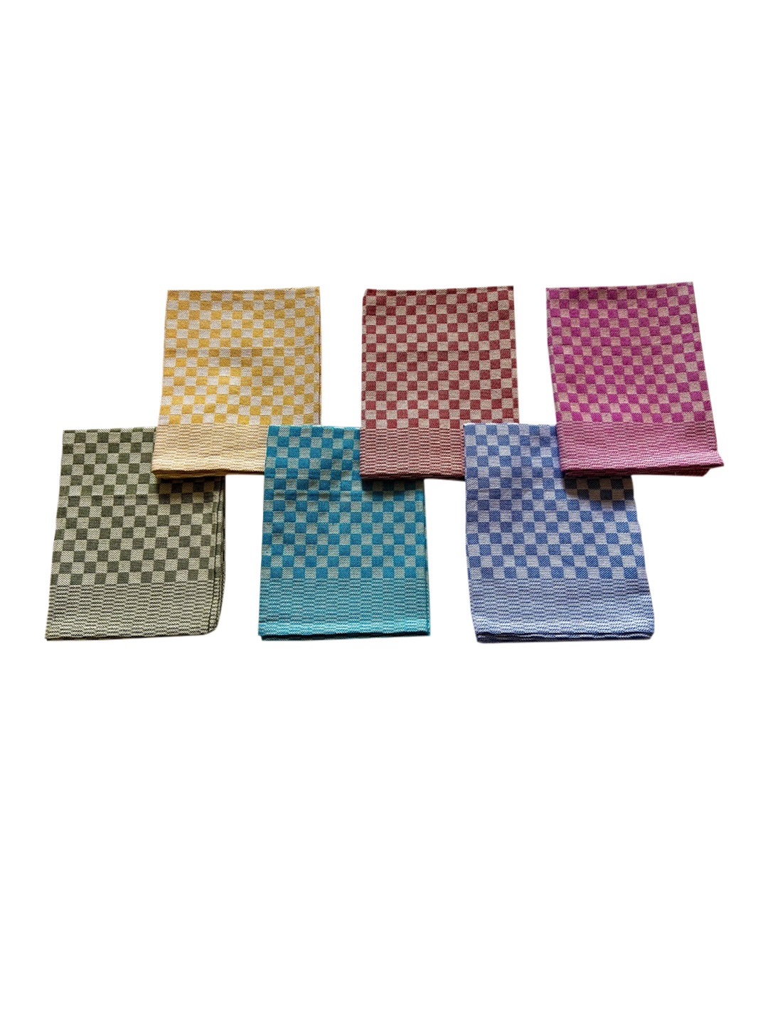 

Lushomes Red & Blue 6 Pieces Absorbent Cotton Kitchen Towels, Yellow