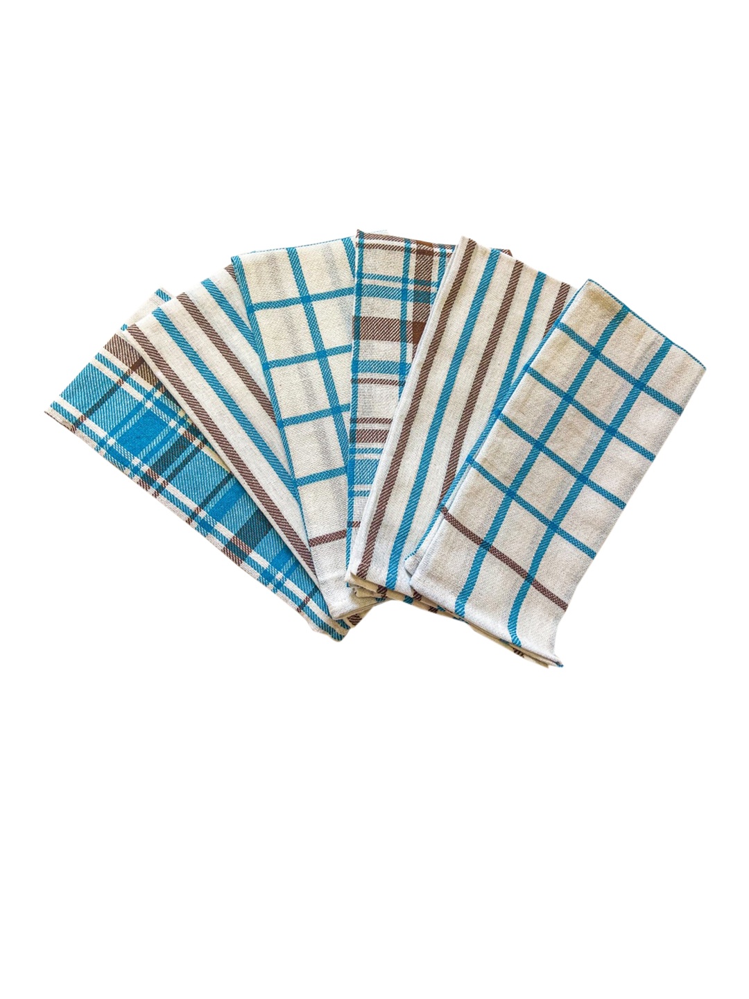 

Lushomes Set Of 6 Pure Absorbent Cotton Kitchen Towels, White