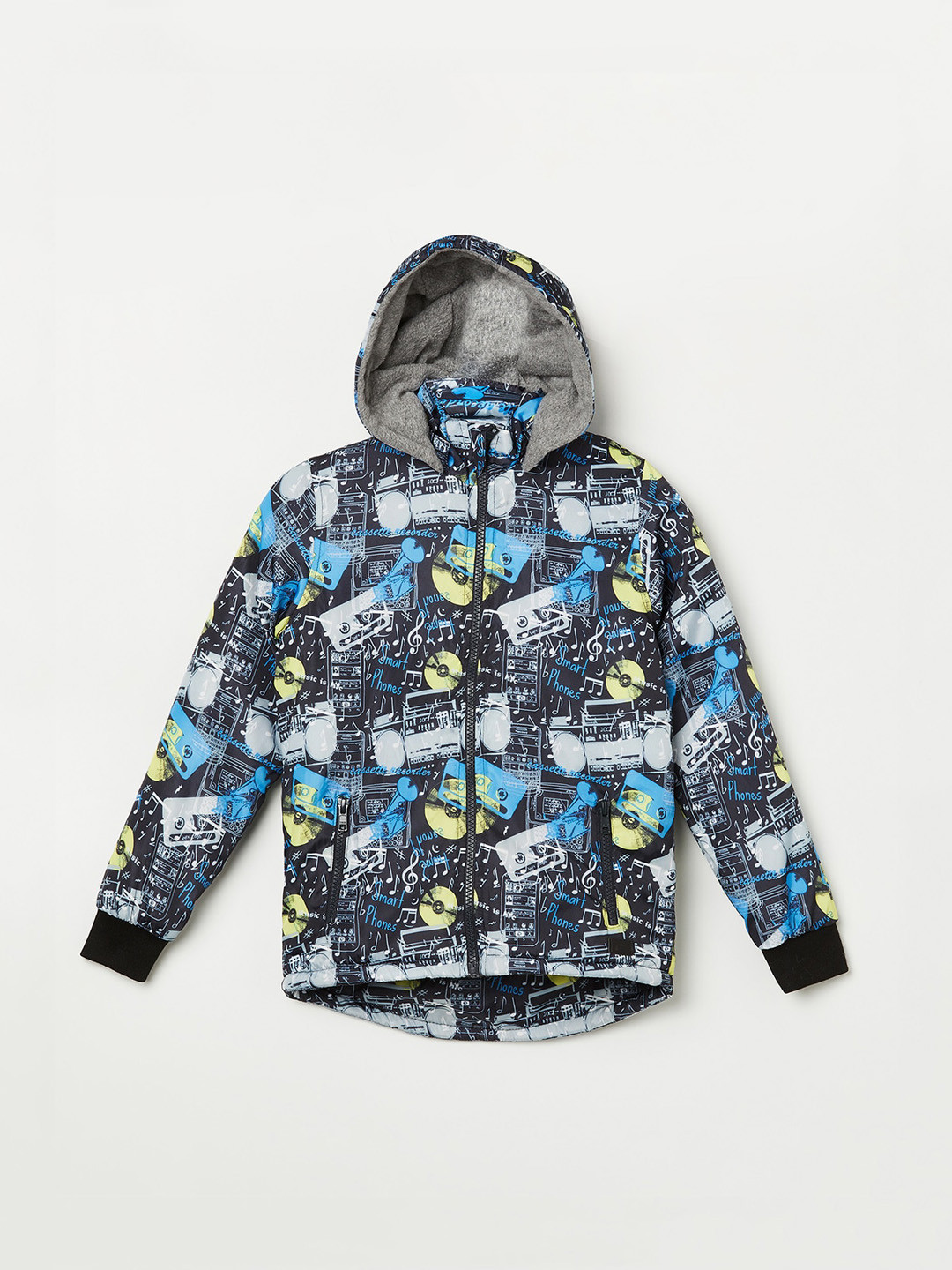 

Fame Forever by Lifestyle Boys Black & White Printed Bomber Jacket