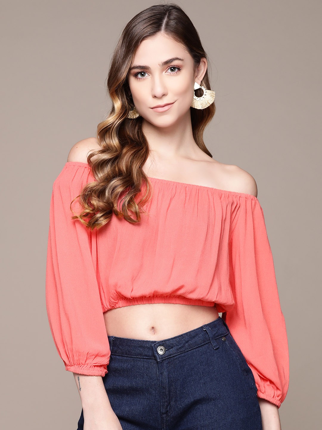 

Label Ritu Kumar Pink Crepe Regular Top