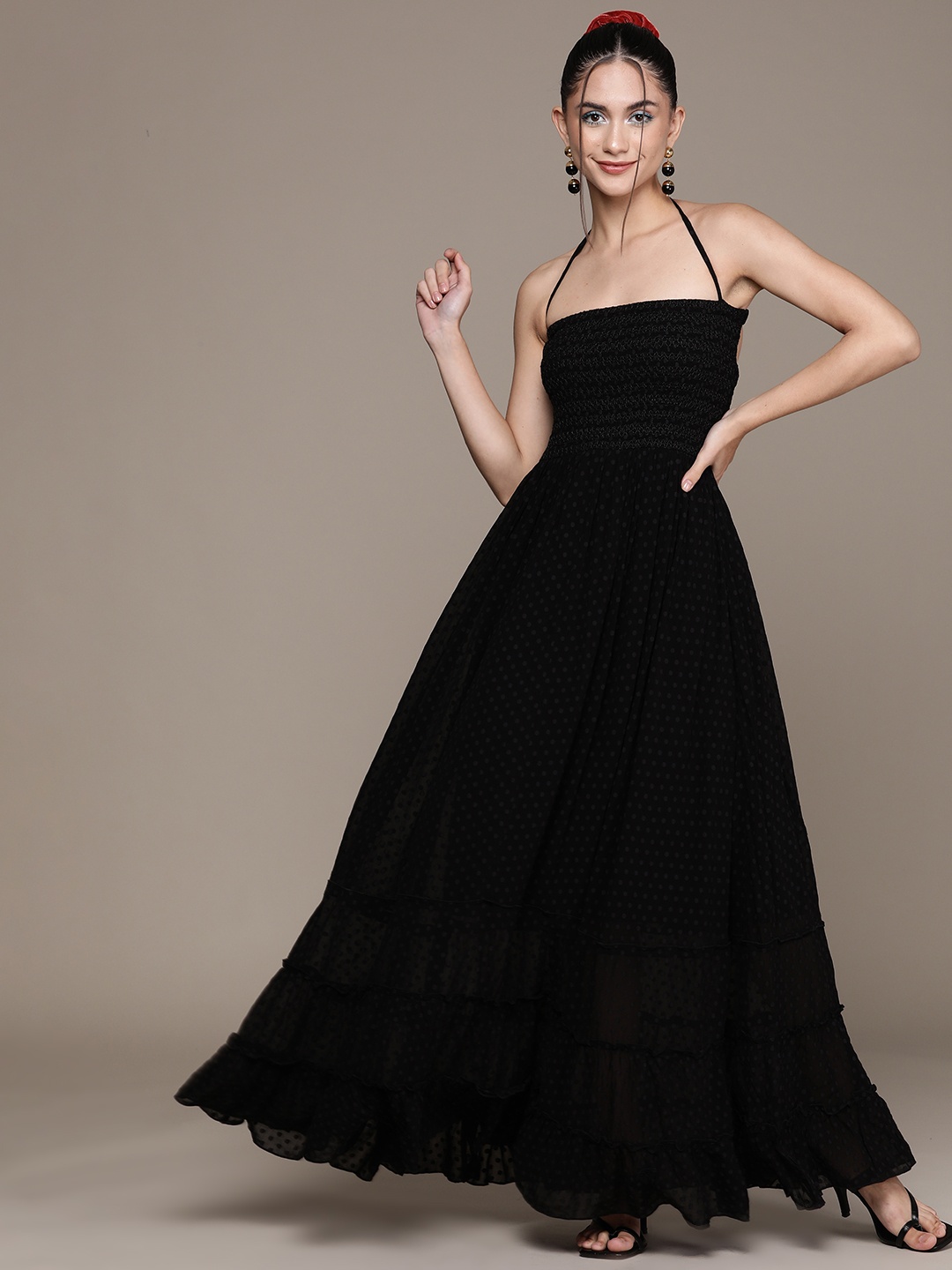 

Label Ritu Kumar Black Maxi Dress