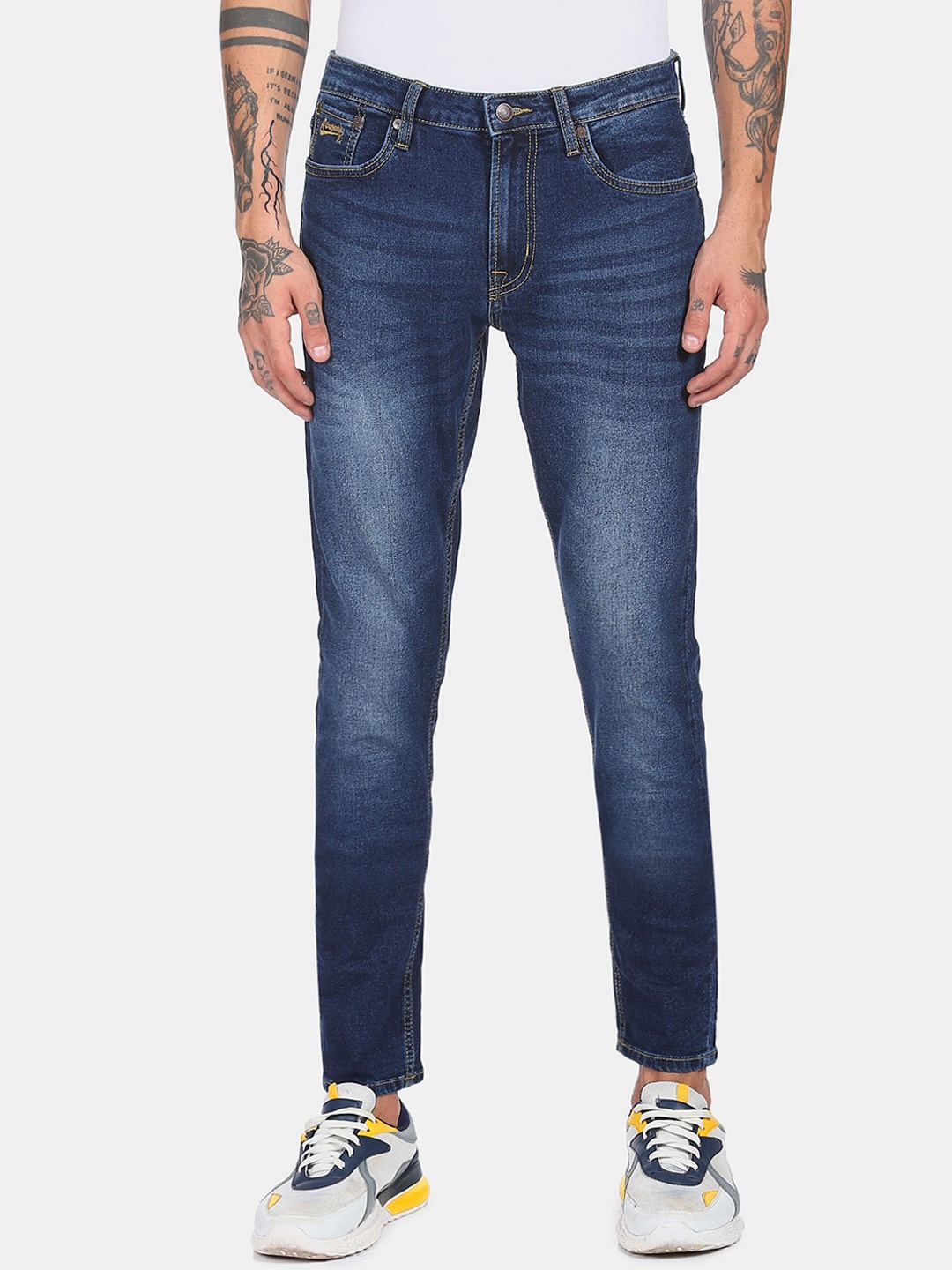 

Aeropostale Men Blue Super Skinny Fit Heavy Fade Jeans