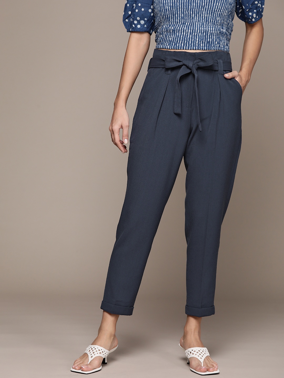

Ritu Kumar Women Blue Trousers