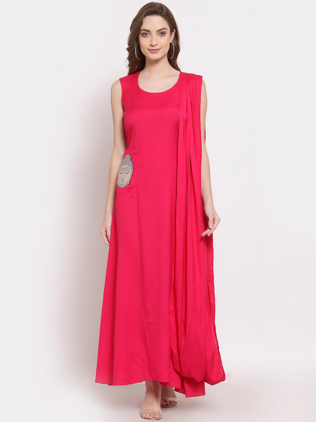 

DUGRI BE THE ONE Pink Ethnic Maxi Dress