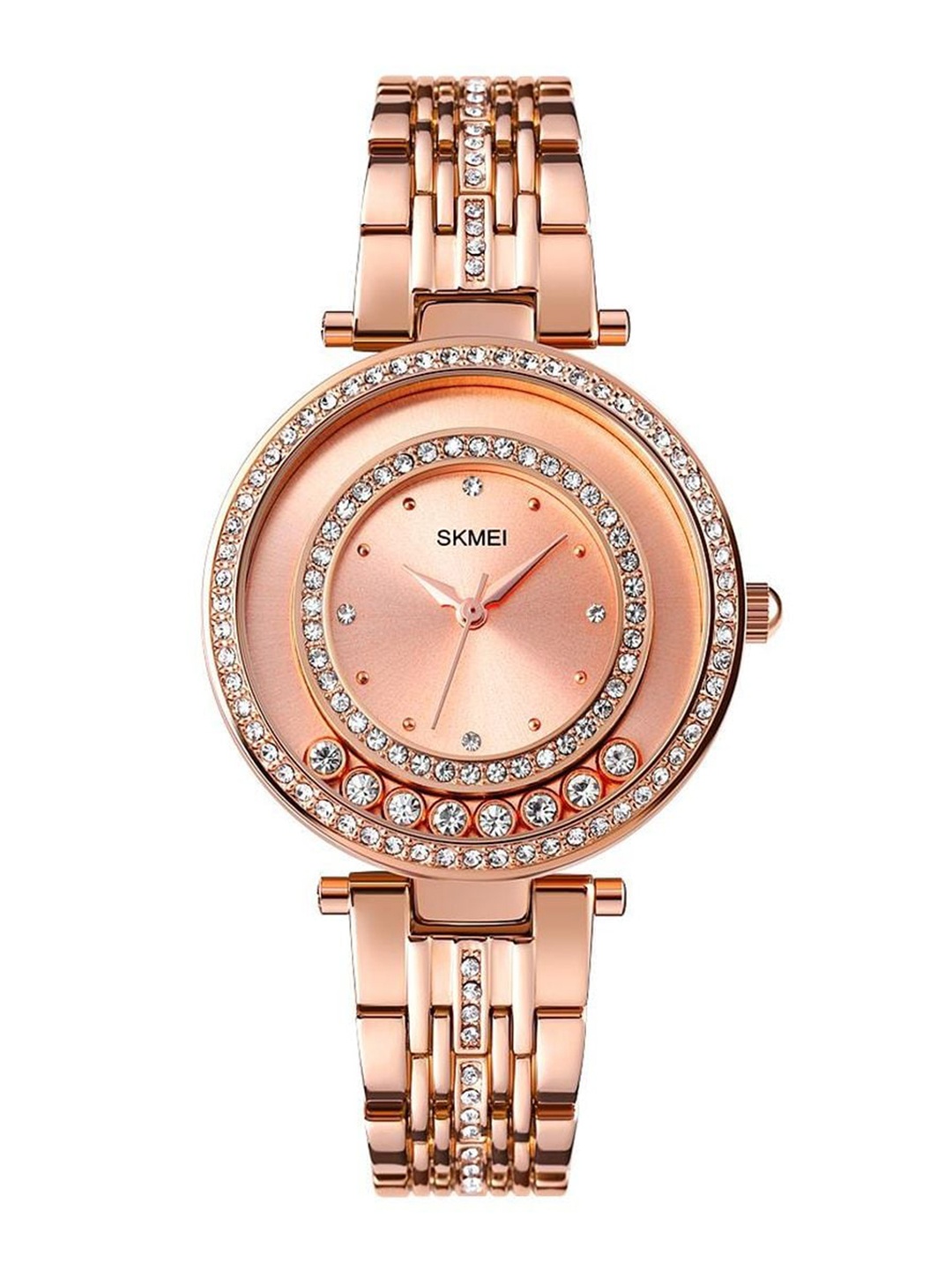 

Skmei Women Rose Gold-Toned Dial & Rose Gold-Toned Straps Watch Skmei_1740_Rosegold