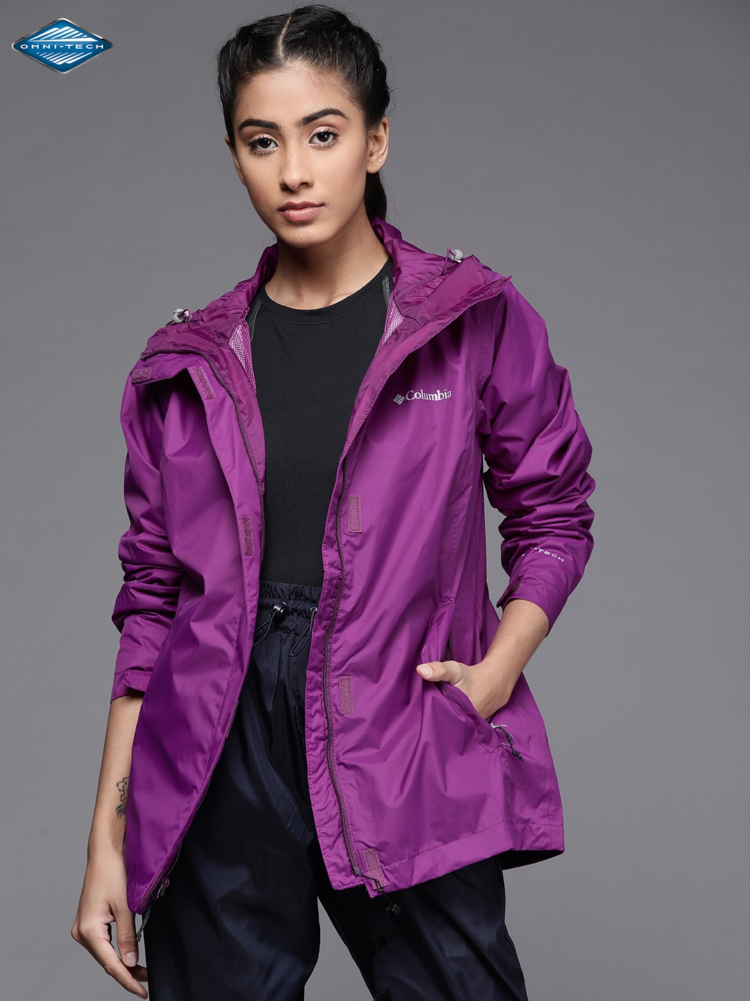 

Columbia Women Purple Arcadia II Rain Jacket