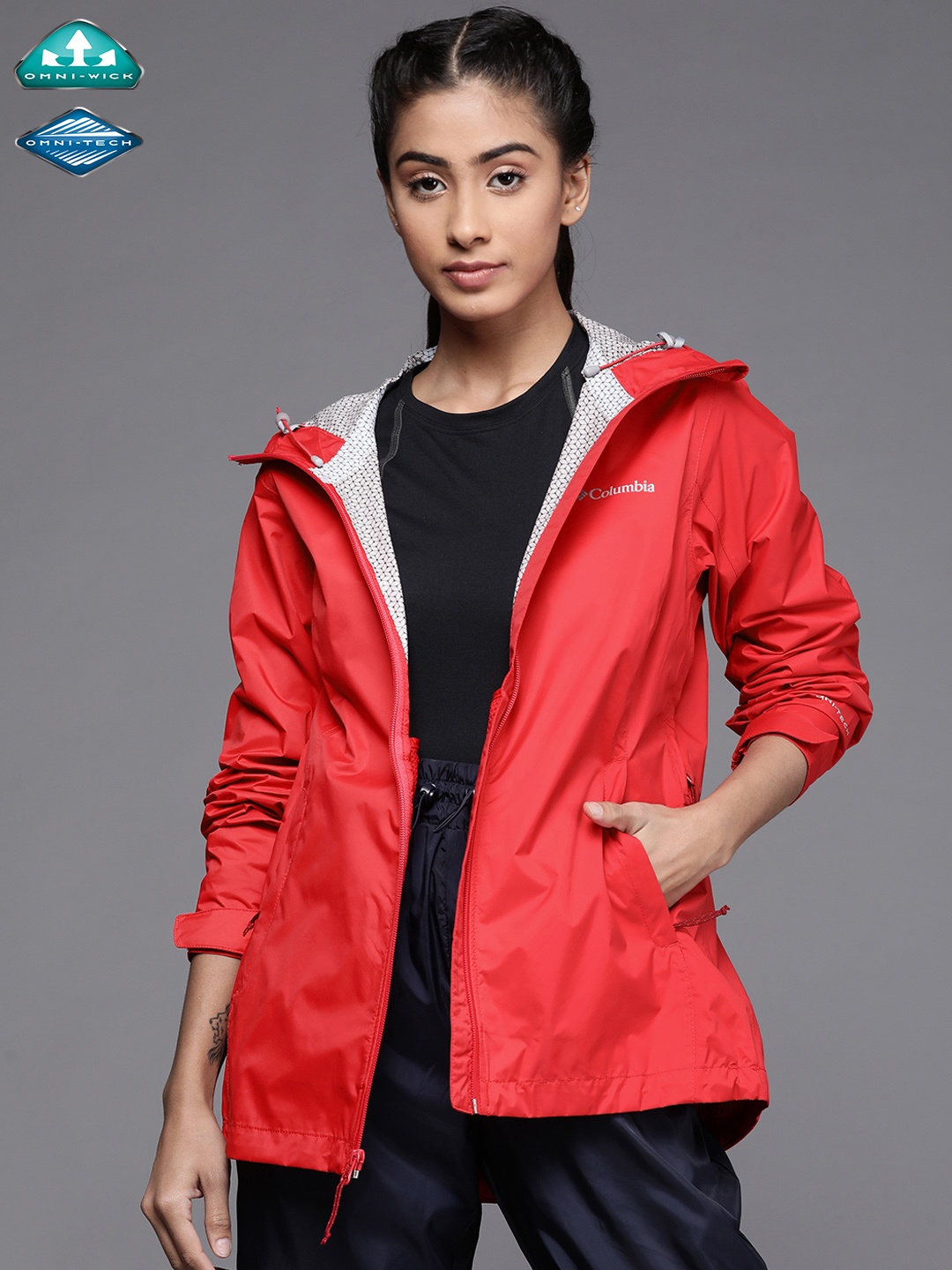 

Columbia Men Red EvaPOURation Rain Jacket
