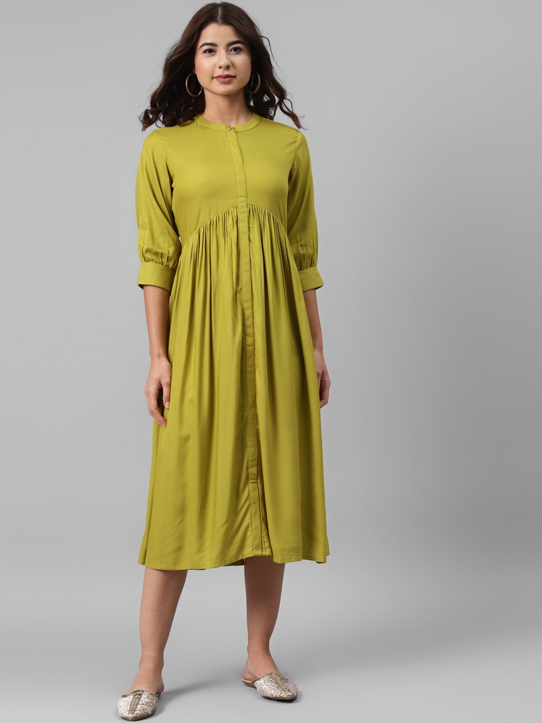 

Gerua By Libas Green Empire Midi Dress