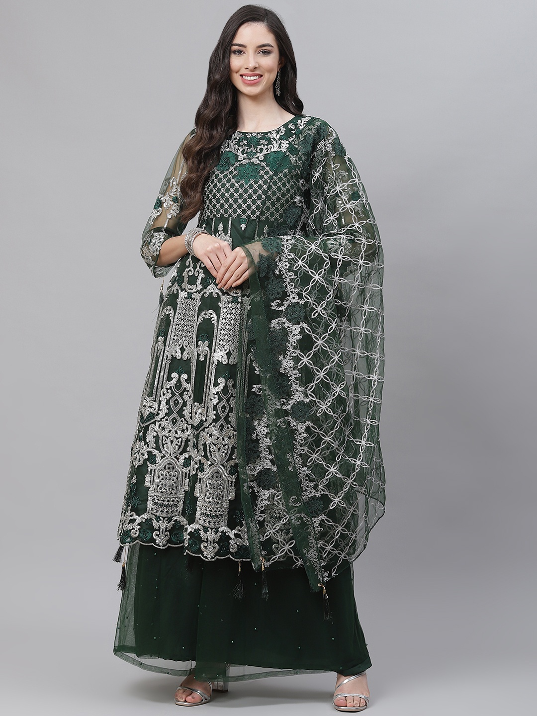 

Readiprint Fashions Green Embroidered Unstitched Dress Material