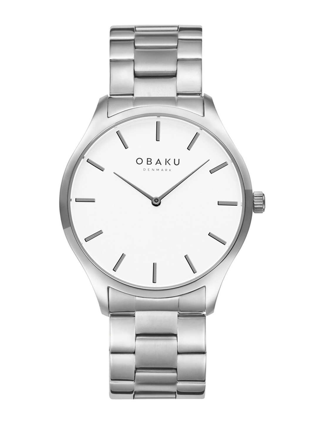 

Obaku Women White Brass Embellished Dial & Silver Toned Straps Analogue Watch V260LXCISC