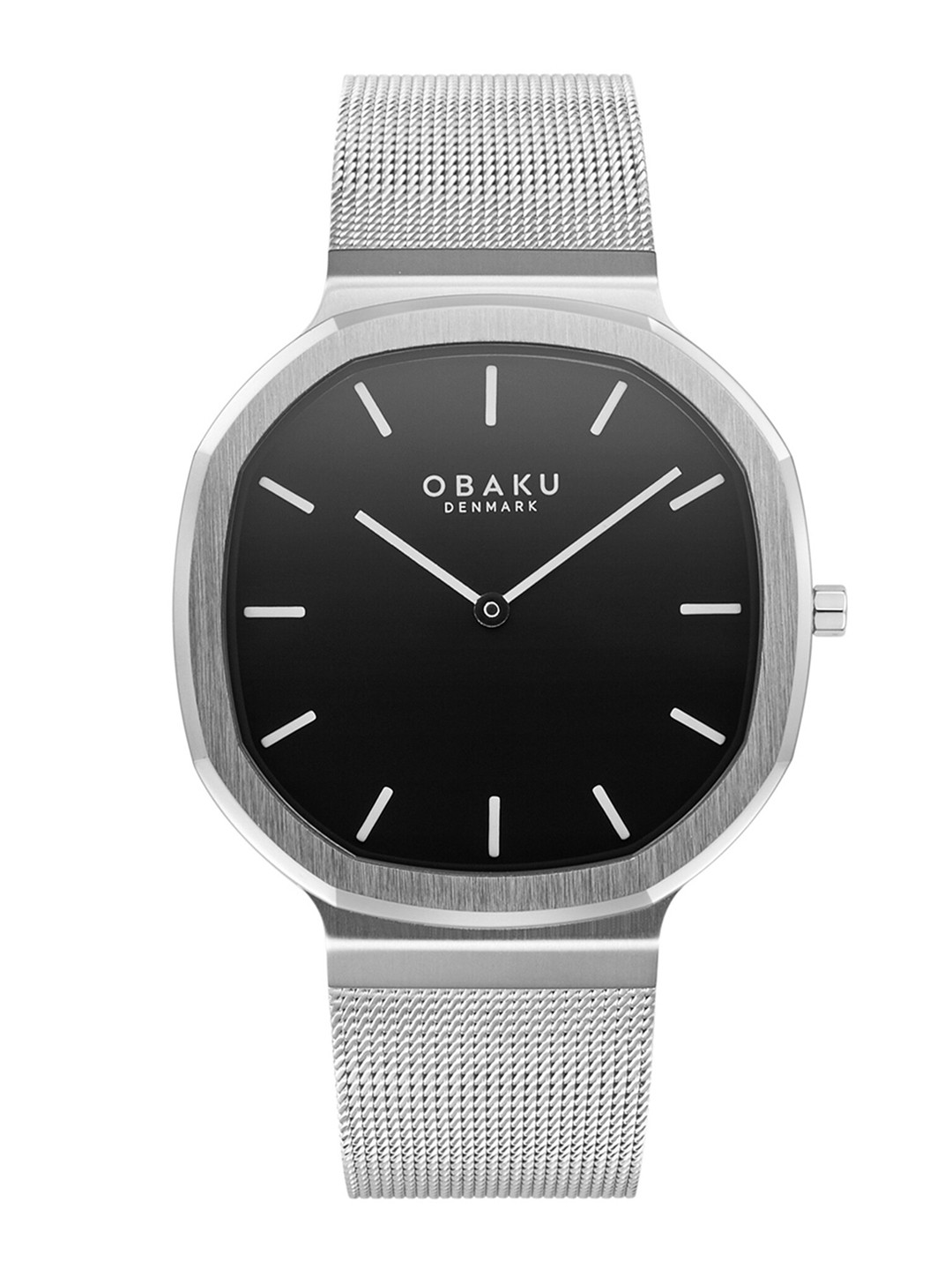 

Obaku Men Black Brass Dial & Silver Toned Bracelet Style Straps Analogue Watch V253GXCBMC