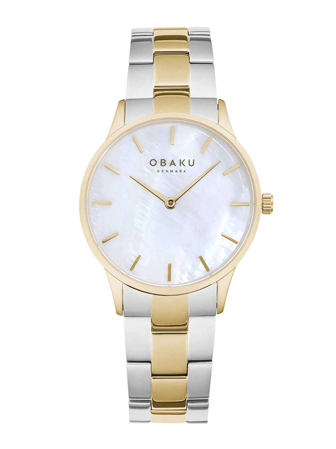 

Obaku Women White Mother of Pearl Dial & Silver Toned Straps Analogue Watch V247LXGWSF