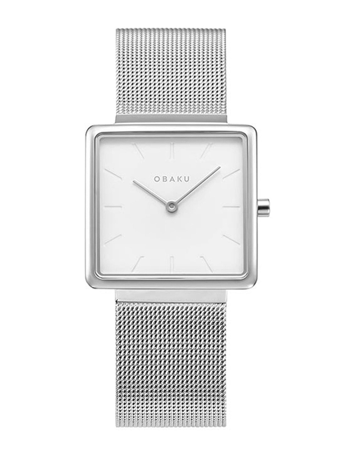 

Obaku Women White Brass Dial & Silver-Toned Straps Analogue Watch V236LXCIMC