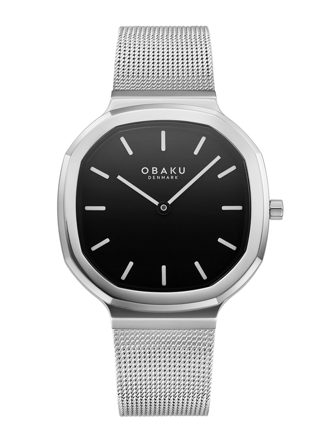 

Obaku Women Black Brass Dial & Silver Toned Stainless Steel Bracelet Style Straps Analogue Watch