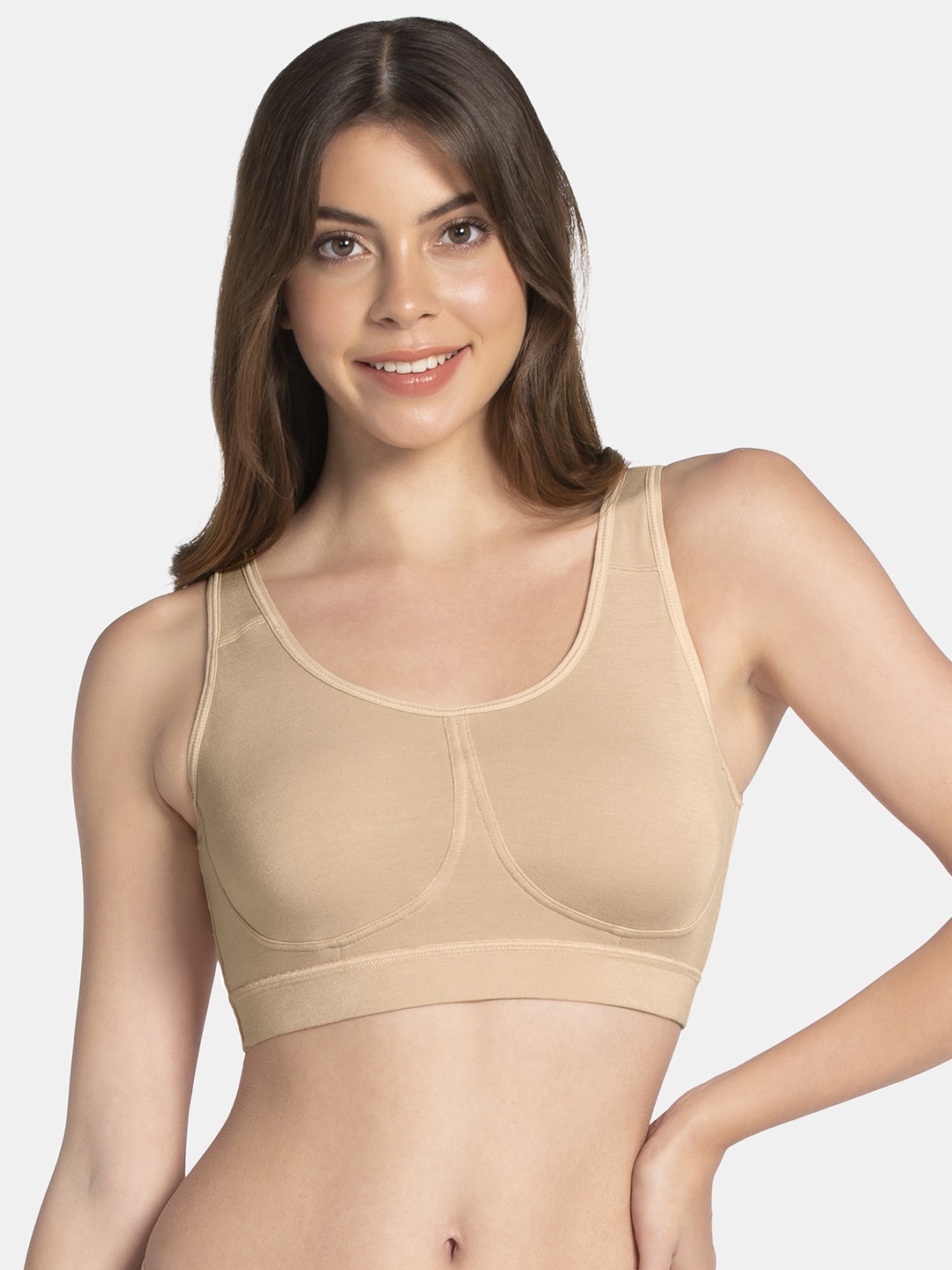 

Amante Solid Non Padded Non-Wired At Home Sleep Bra - BRA78901, Brown