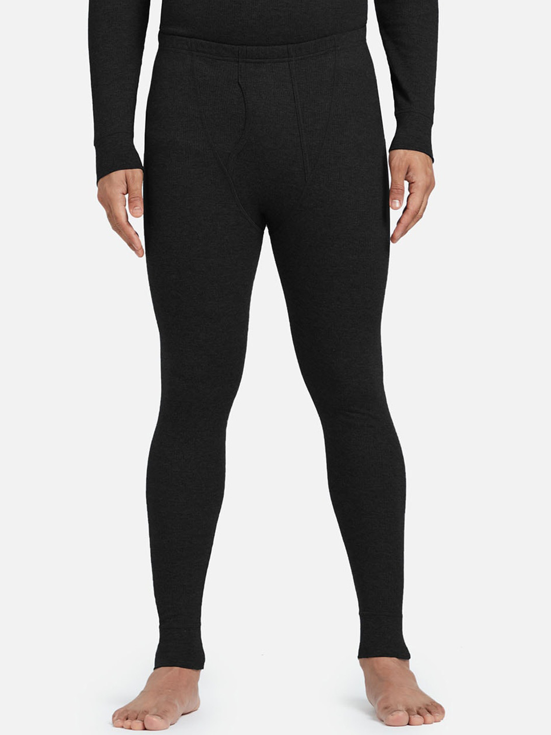 

XYXX Men Black Solid Thermal Bottom