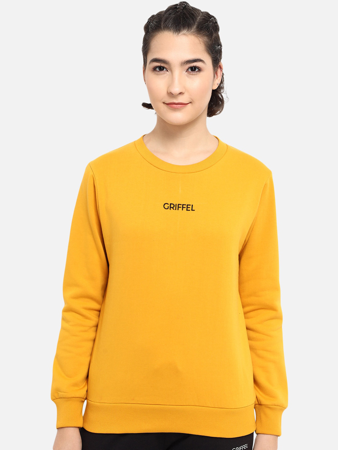 

GRIFFEL Women Mustard Sweatshirt