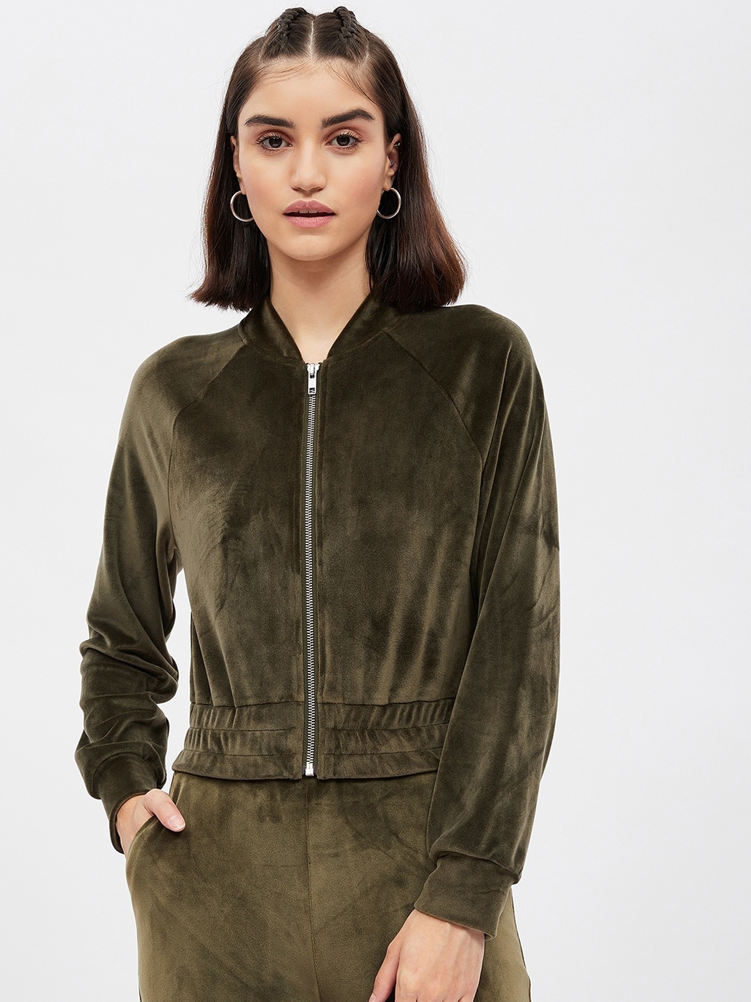 

Harpa Women Olive Green Sweatshirt