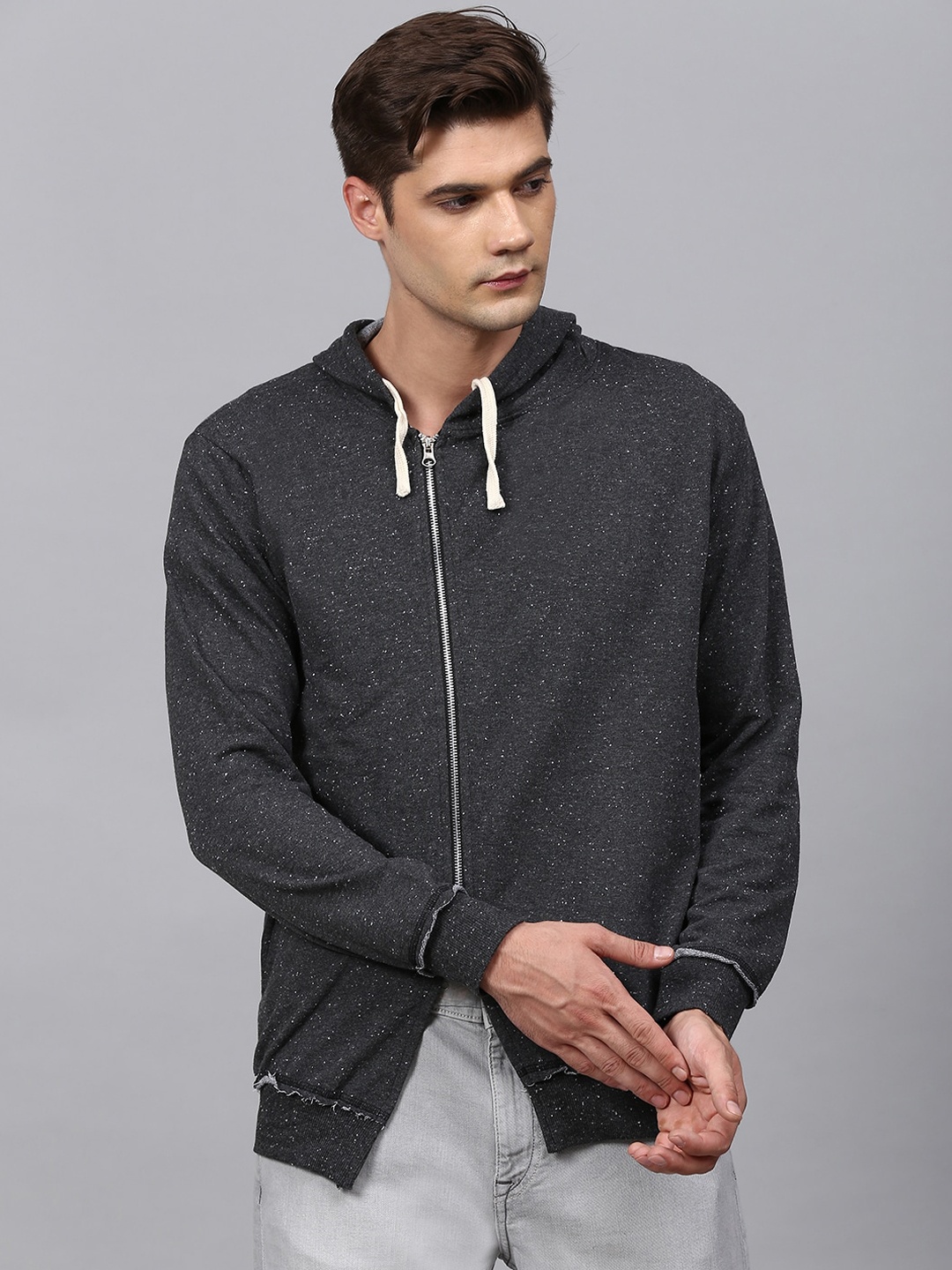 

Campus Sutra Men Charcoal Grey Sporty Jacket