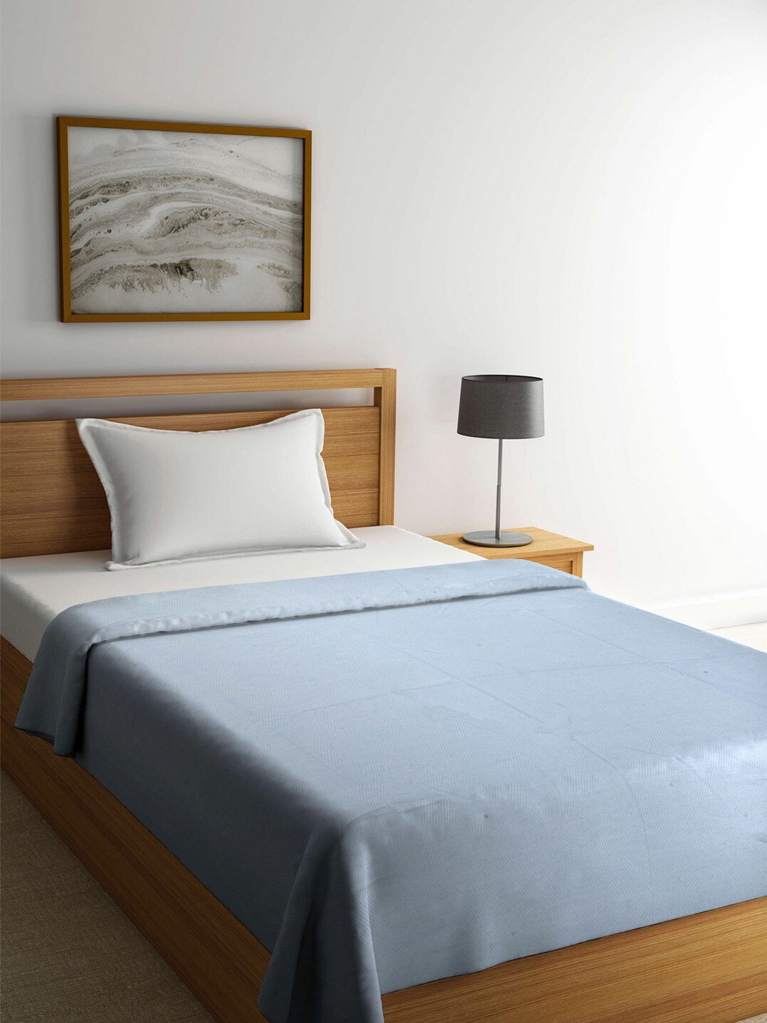

Raymond Home Blue Wool Mild Winter 300 GSM Single Bed Blanket