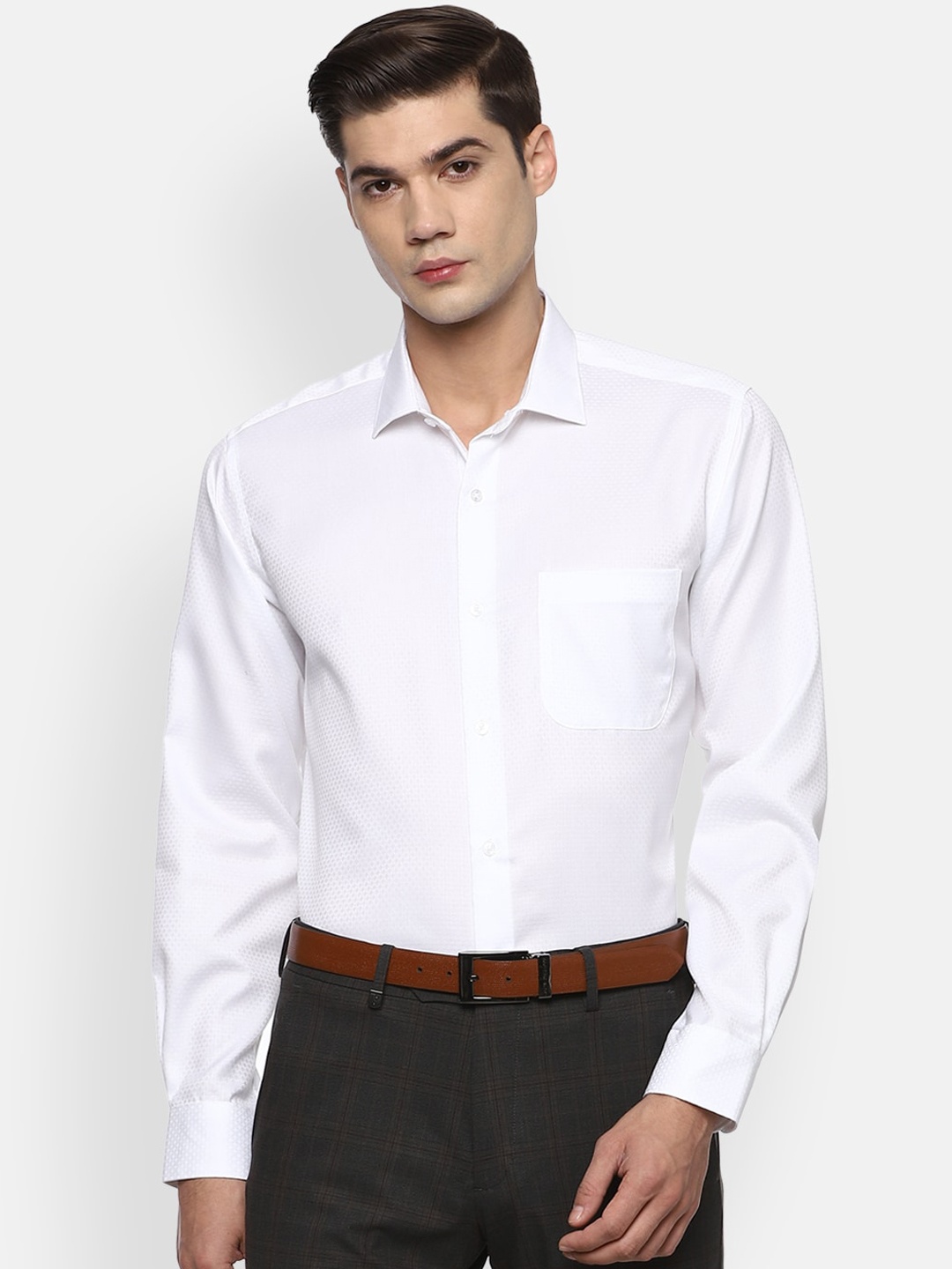 

Van Heusen Men White Opaque Formal Shirt