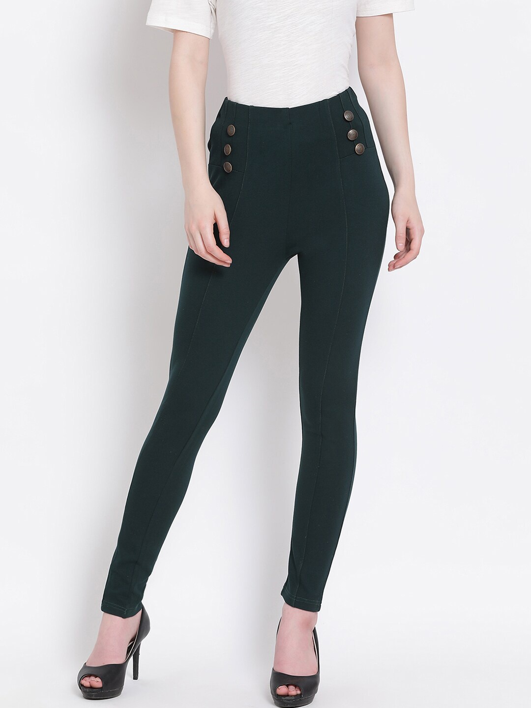 

DRAAX Fashions Women Green Solid Jegging
