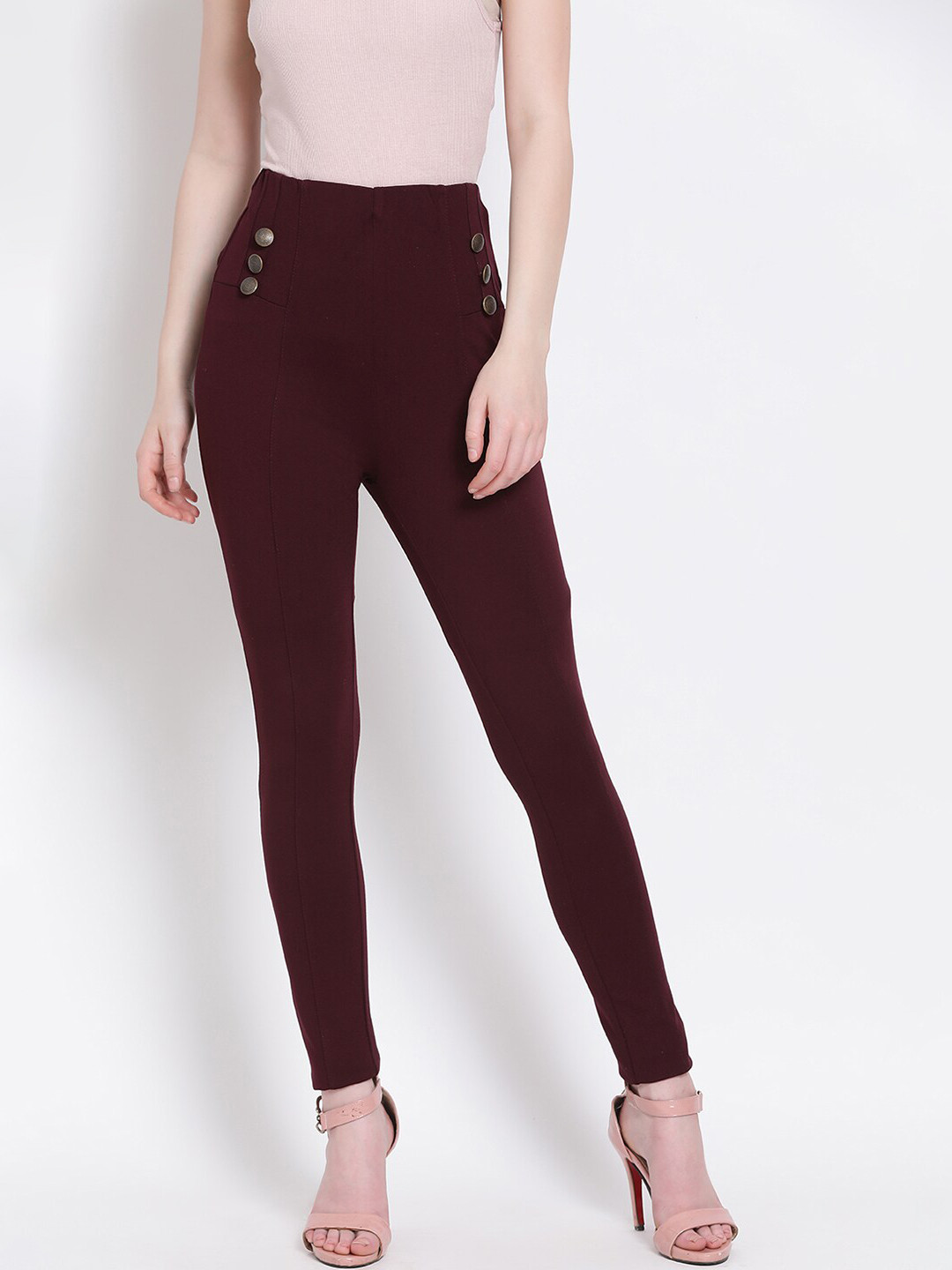 

DRAAX Fashions Women Brown Solid Jeggings