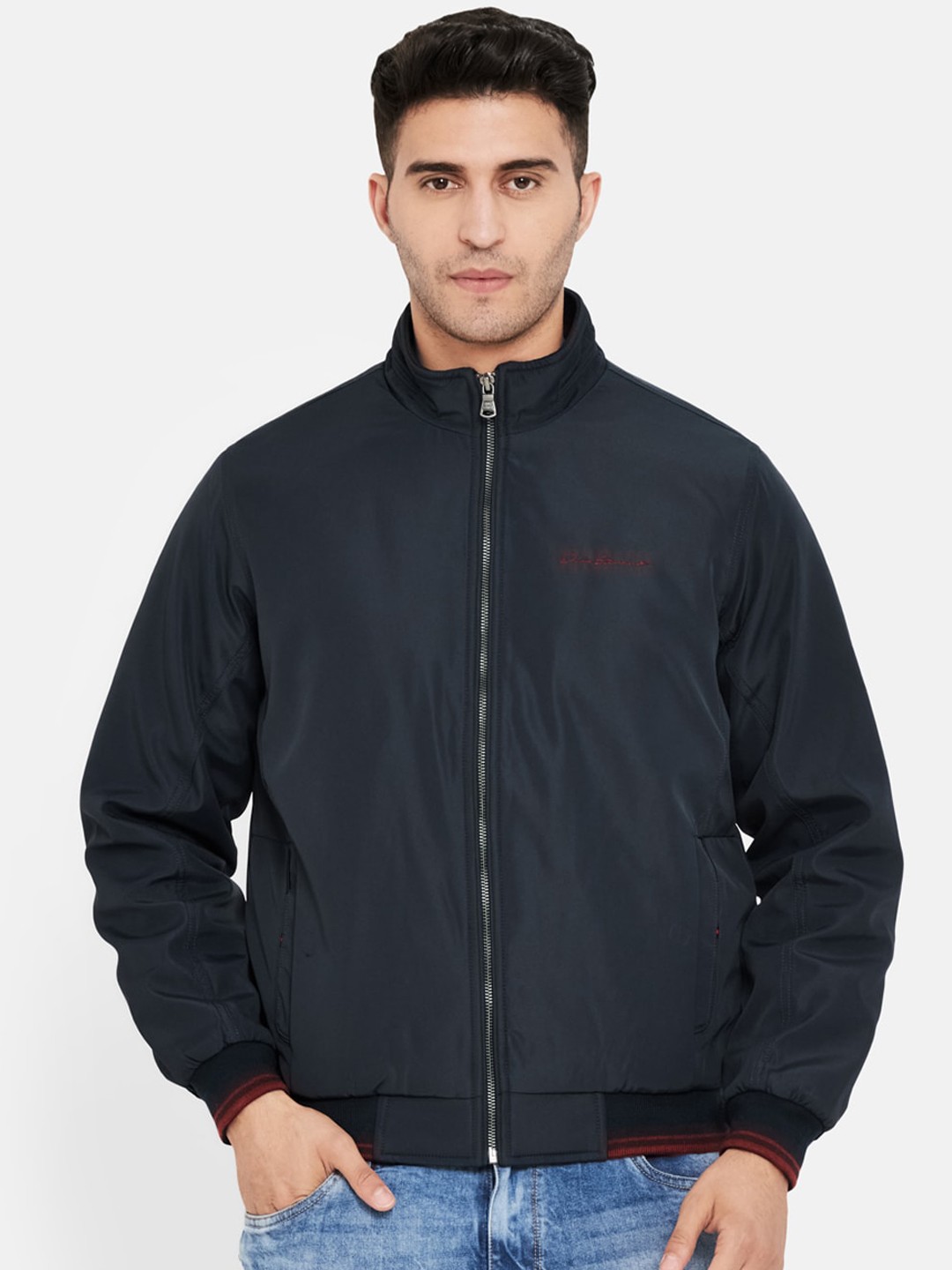 

Duke Men Blue Bomber Jacket
