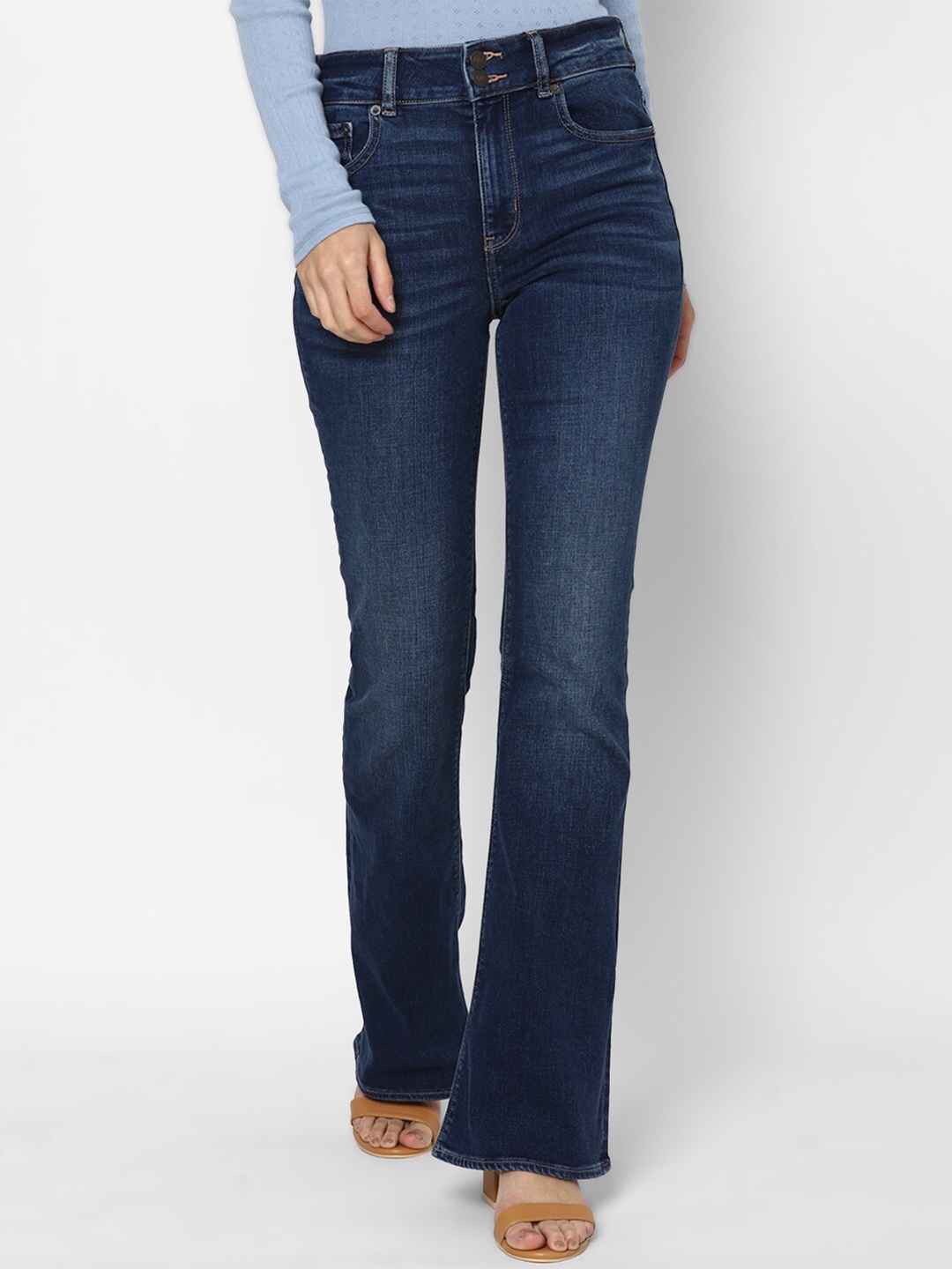 

AMERICAN EAGLE OUTFITTERS Women Blue Slim Fit Light Fade Jeans