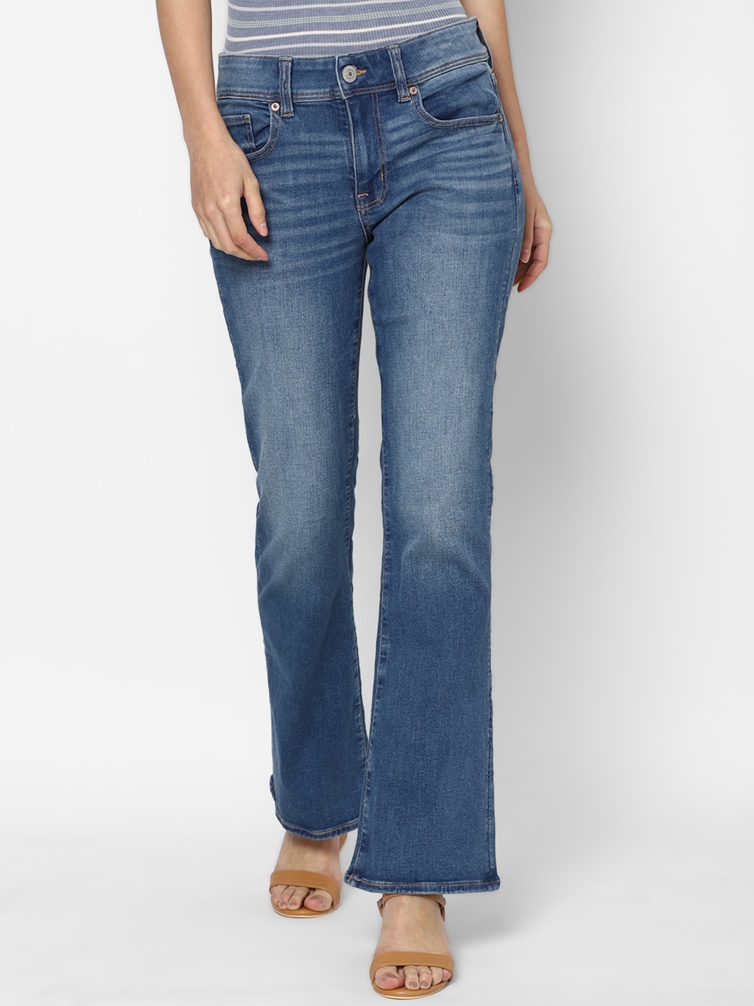 

AMERICAN EAGLE OUTFITTERS Women Blue Slim Fit Light Fade Jeans