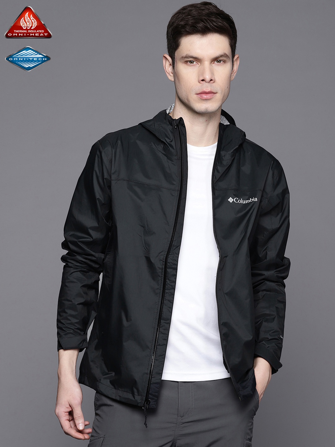 

Columbia Men Black EvaPOURation Rain Jacket