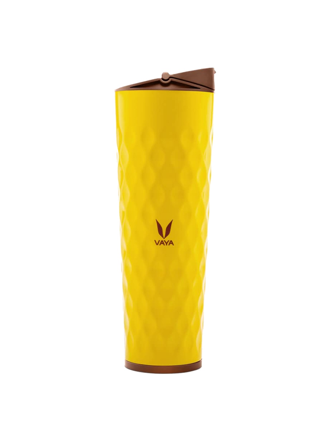 

Vaya Yellow & Brown Textured BPA Free Stainless Steel 600 ML Sipper