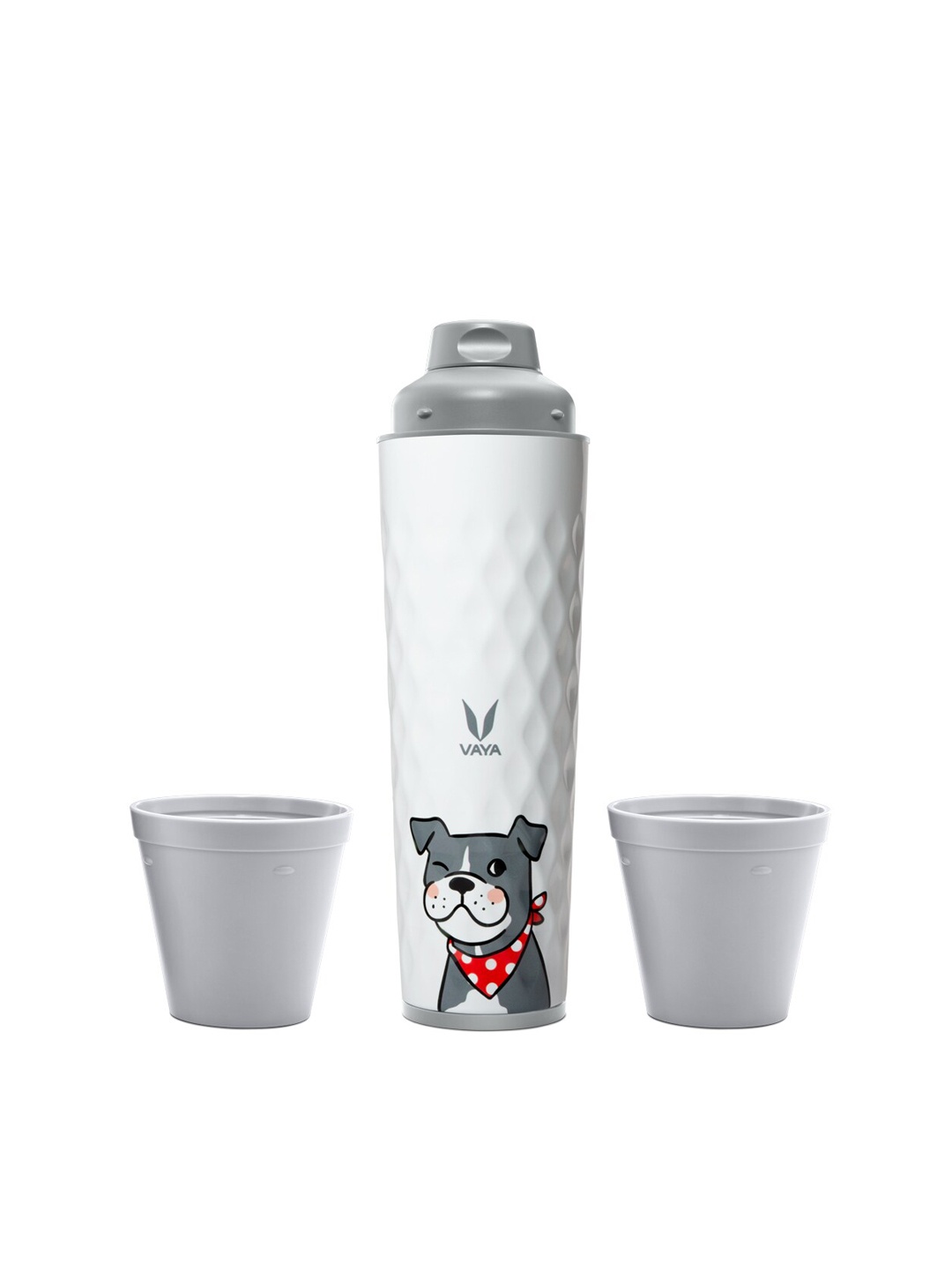 

Vaya White & Black Printed Stainless Steel Water Bottle